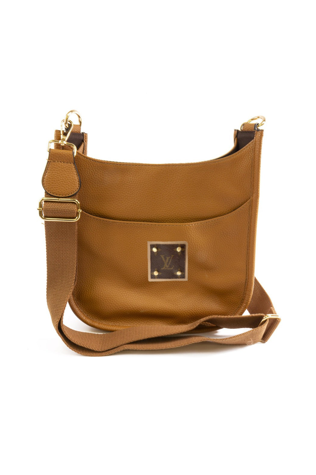 Upcycled Pebbled Vegan Leather Crossbody Bag