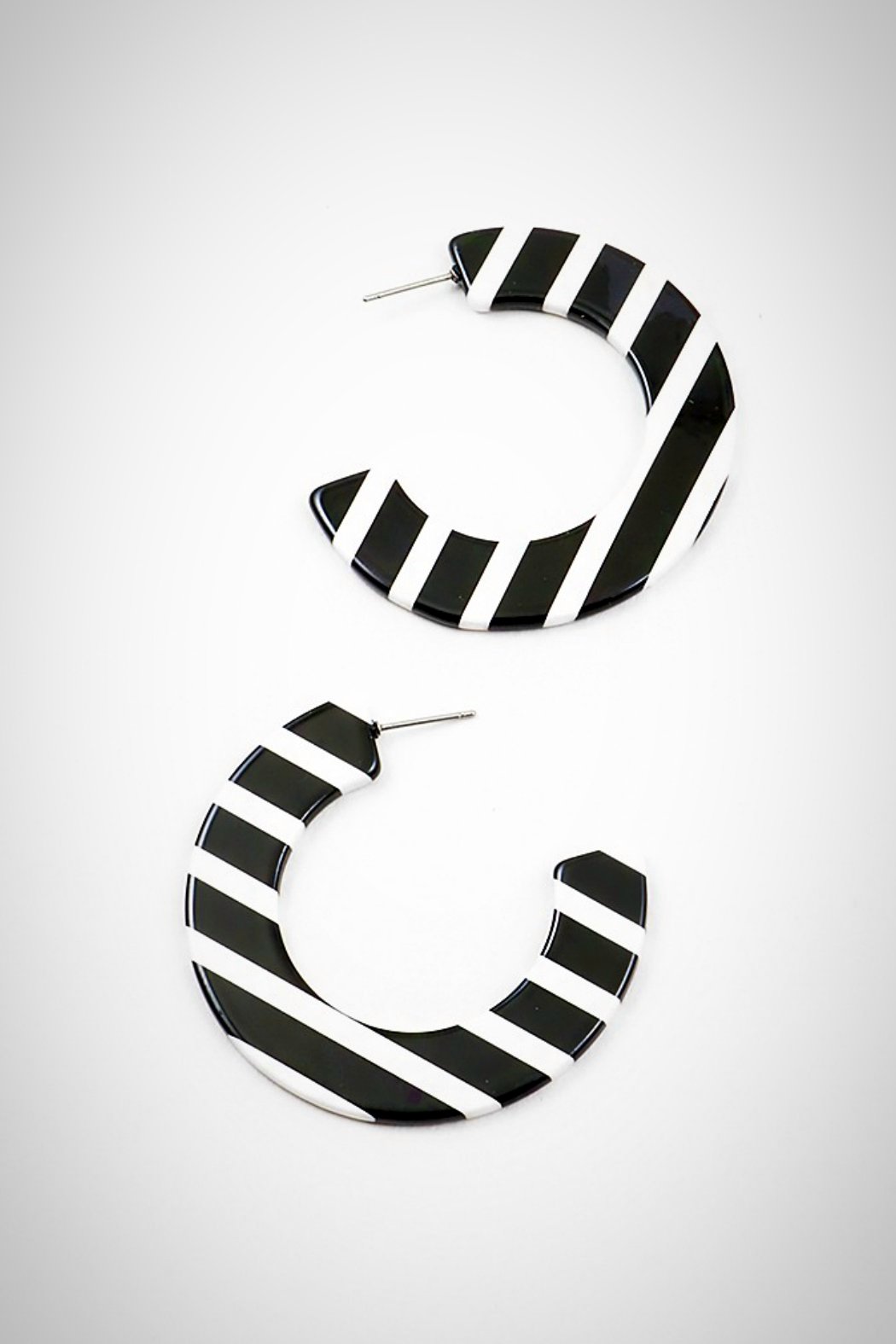 Oreo Striped  Resin Earrings - Embellish Your Life 