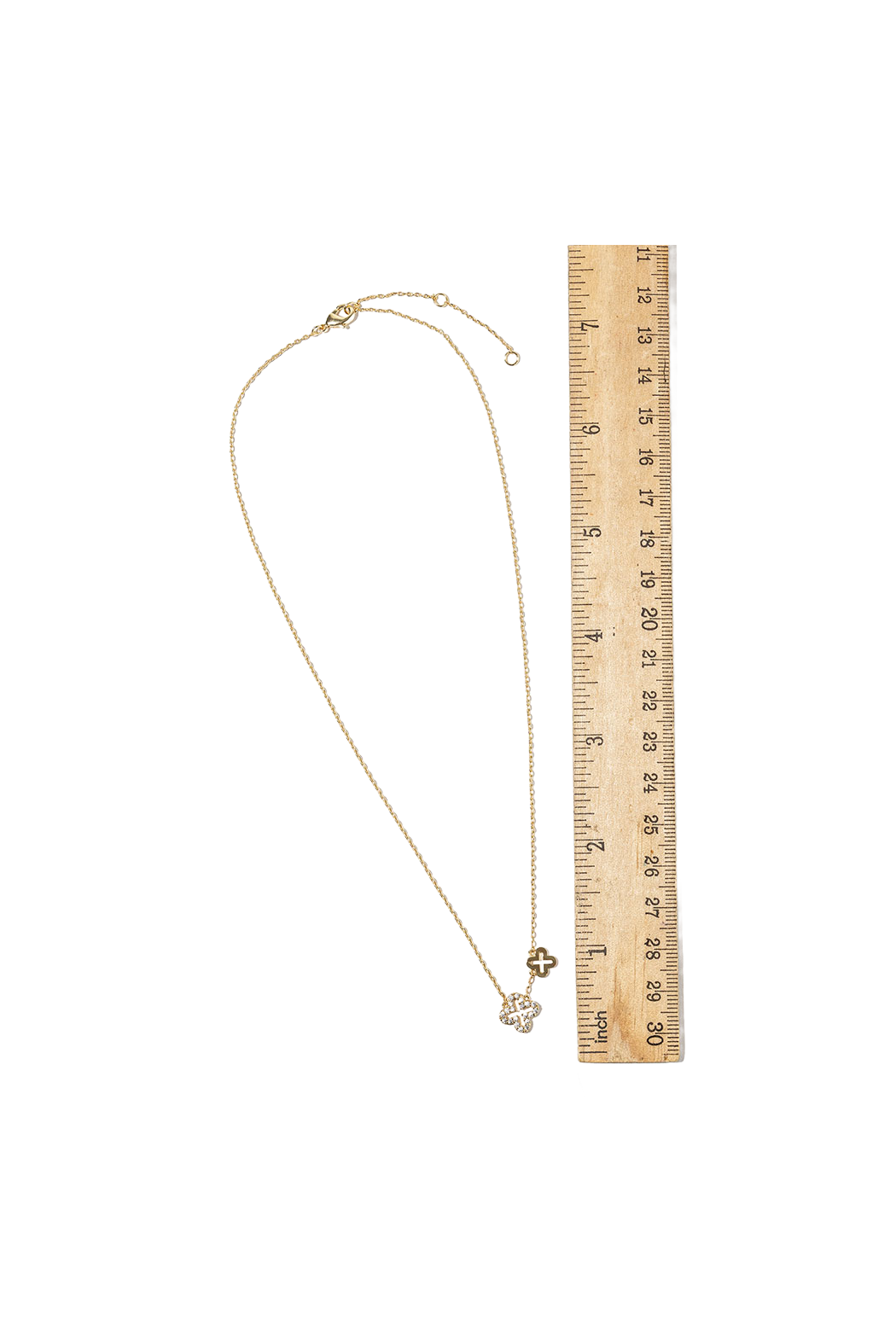 Gold Plated Double Clover Necklace