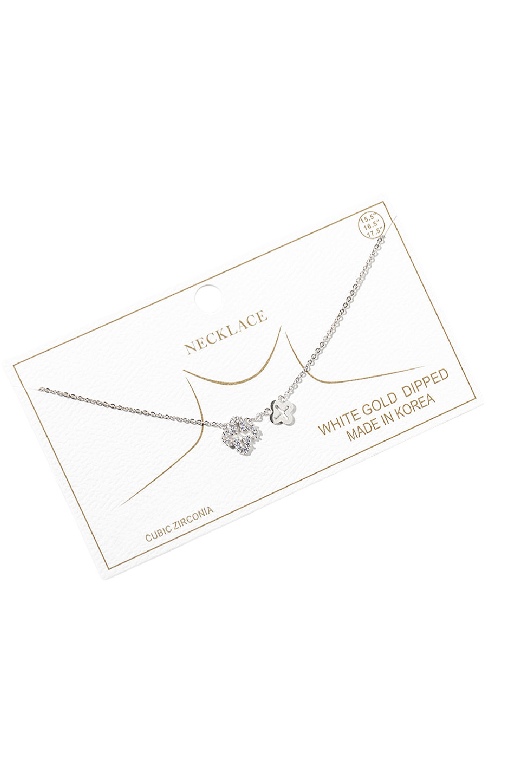 Gold Plated Double Clover Necklace