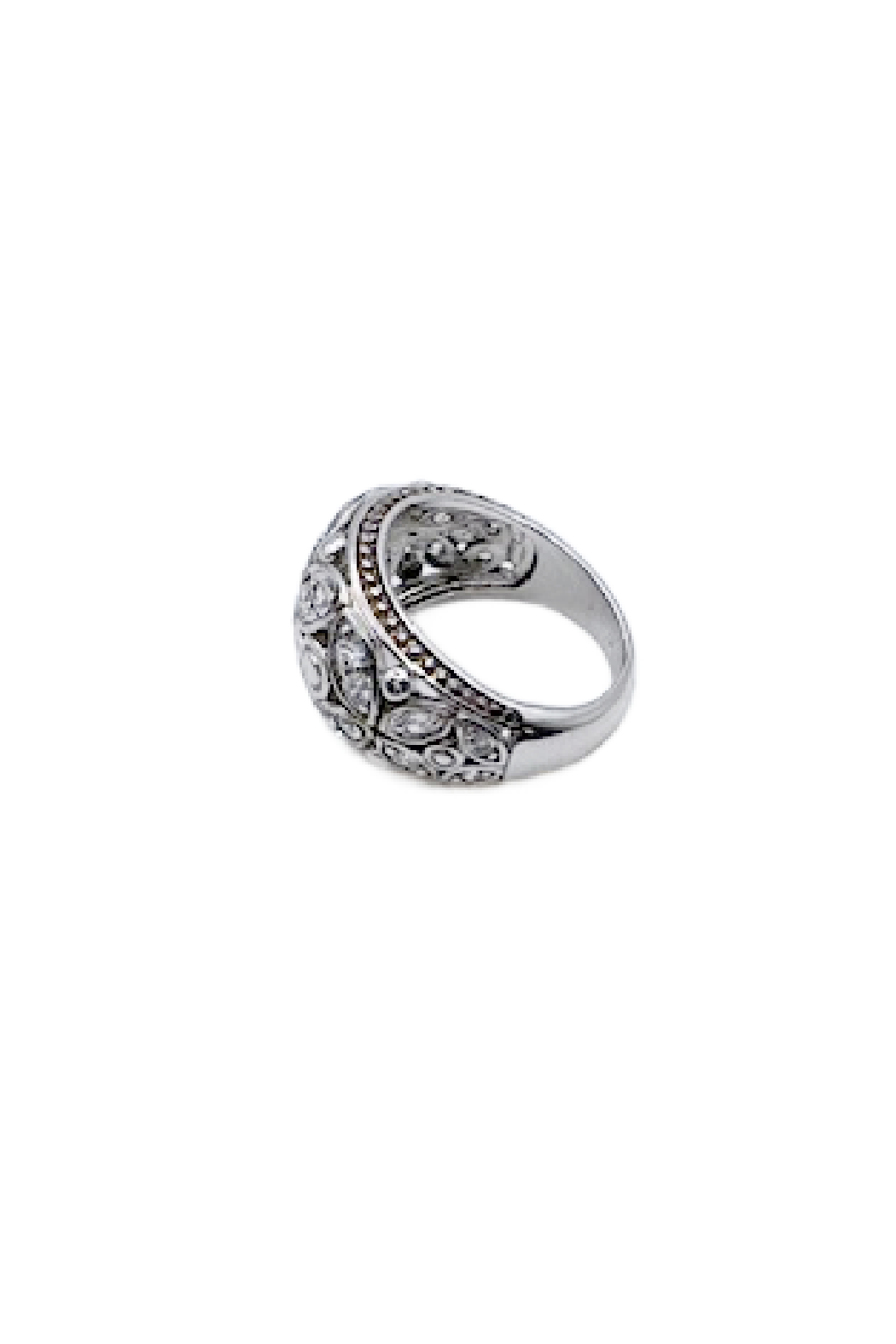 2 Tone Marquid Cz Ring