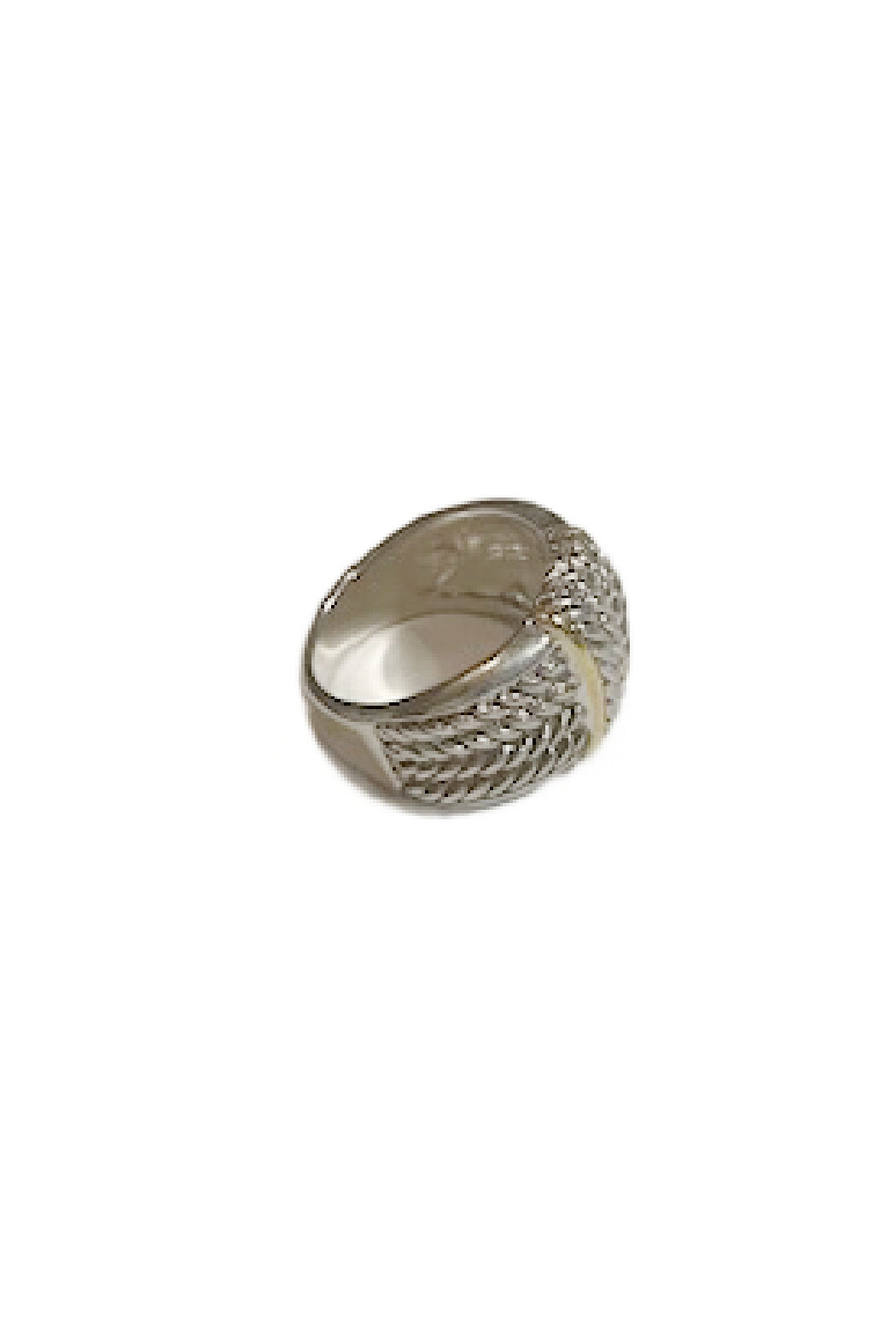 2 Tone Twisted Row Ring