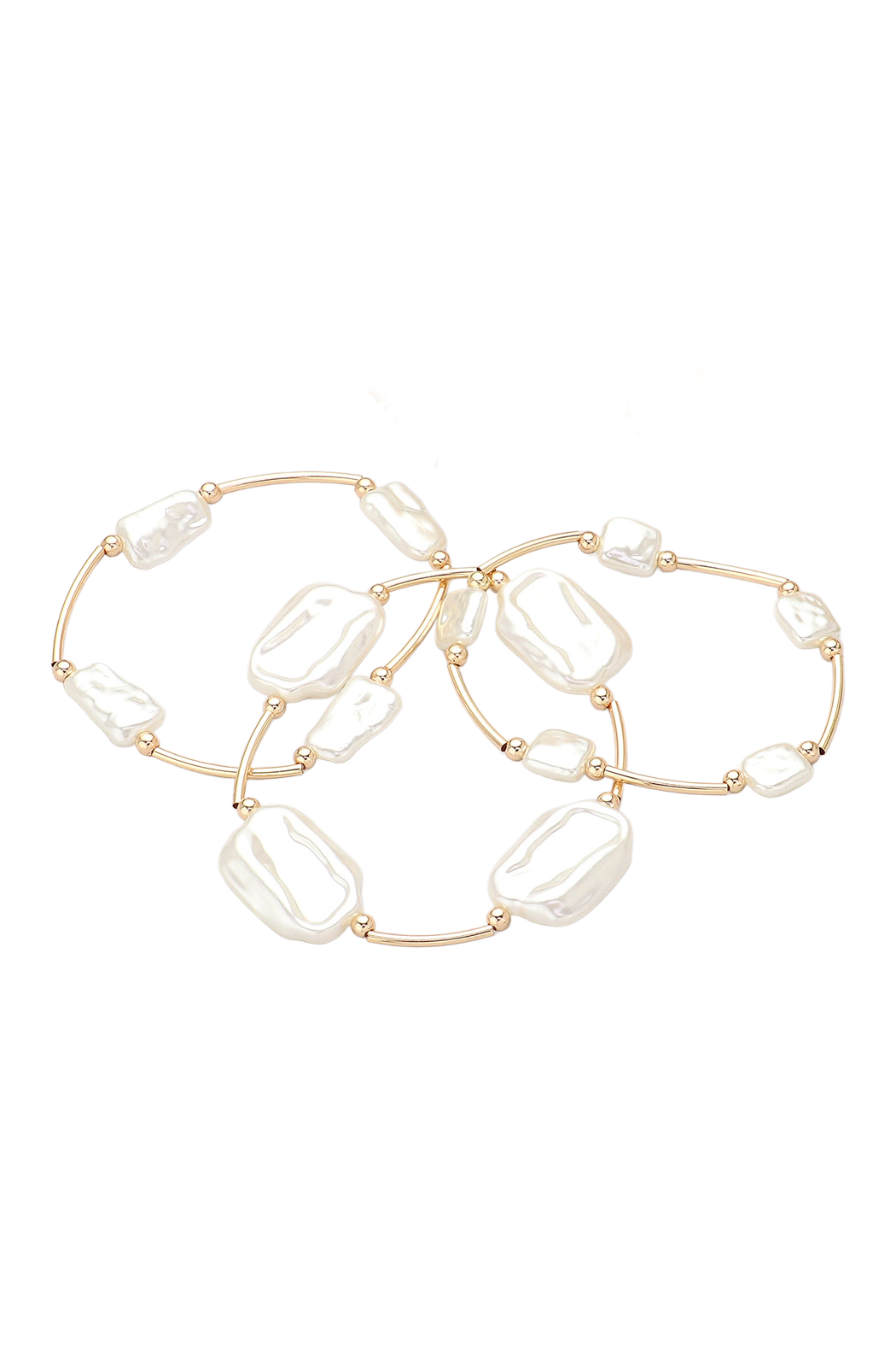 Oblong Pearl Stretch Bracelet