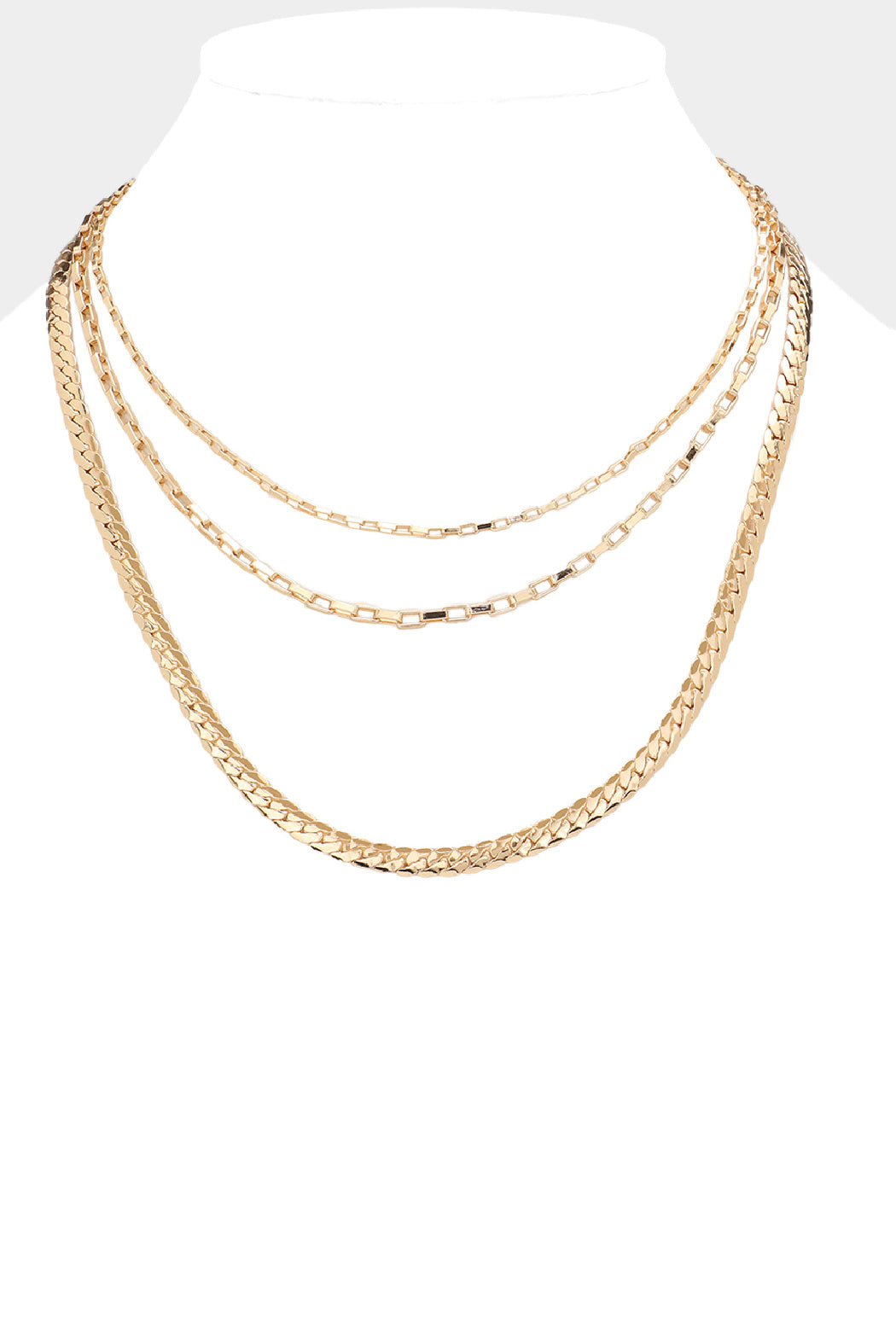3 Layer Cuban Chain Necklace