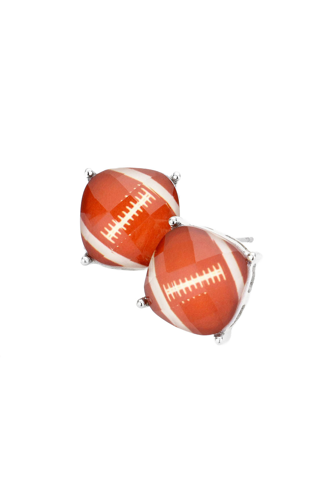 Cushion Cut Football Earrings