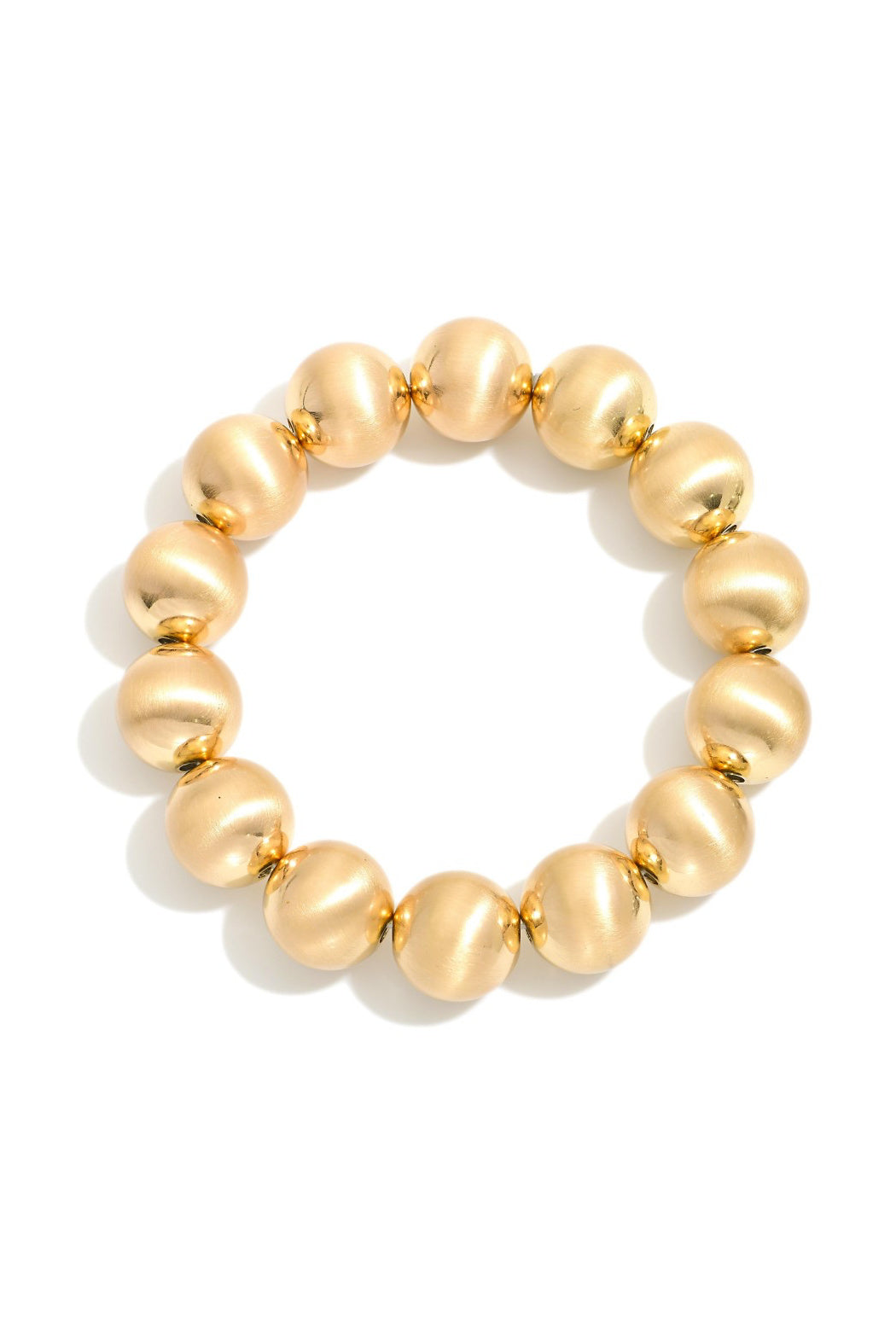 Satin Gold Bead Stretch Bracelet