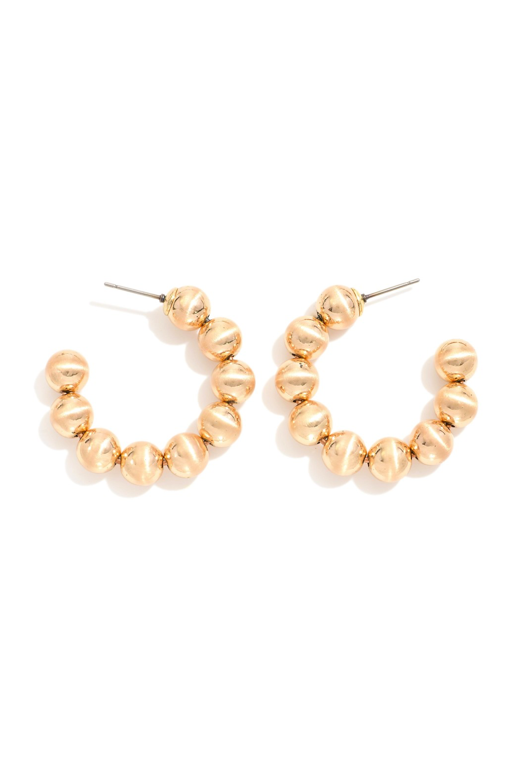 Satin Gold Bead Earrings