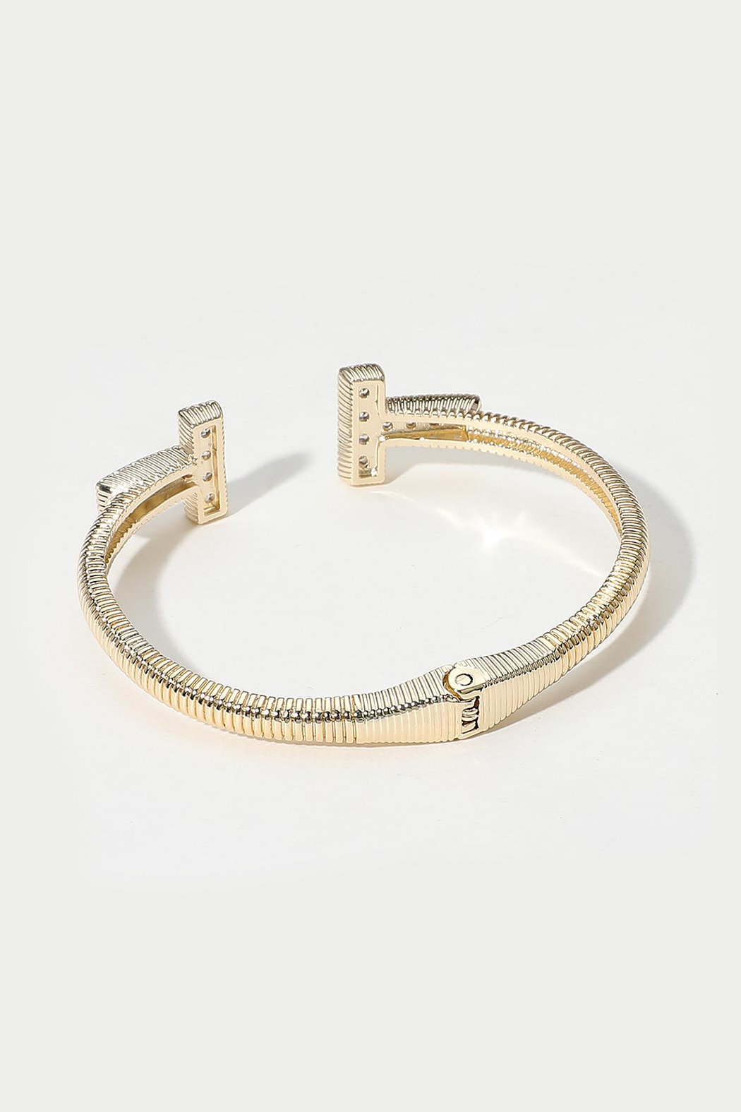 T Cubic Zirconia Hinged Cuff