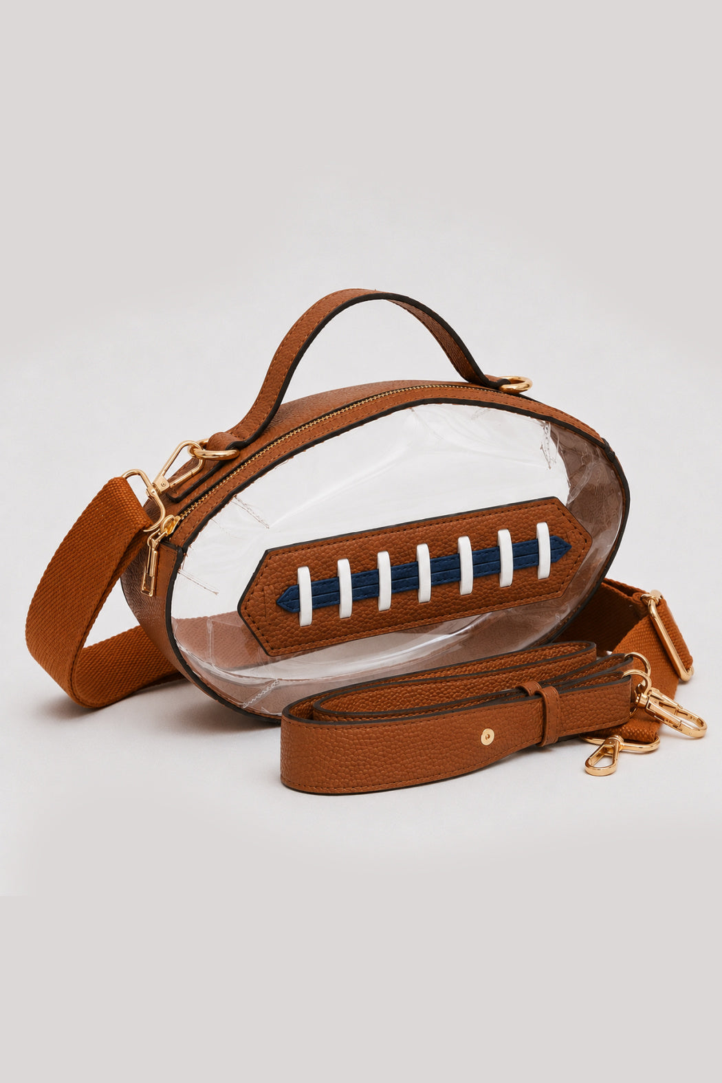 Villanova Transparent Football Crossbody Bag