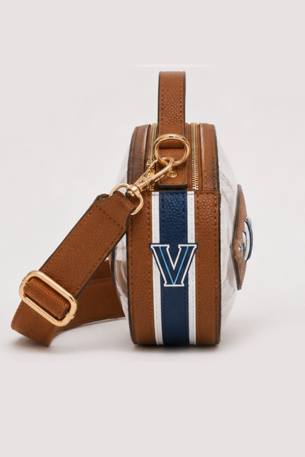 Villanova Transparent Football Crossbody Bag