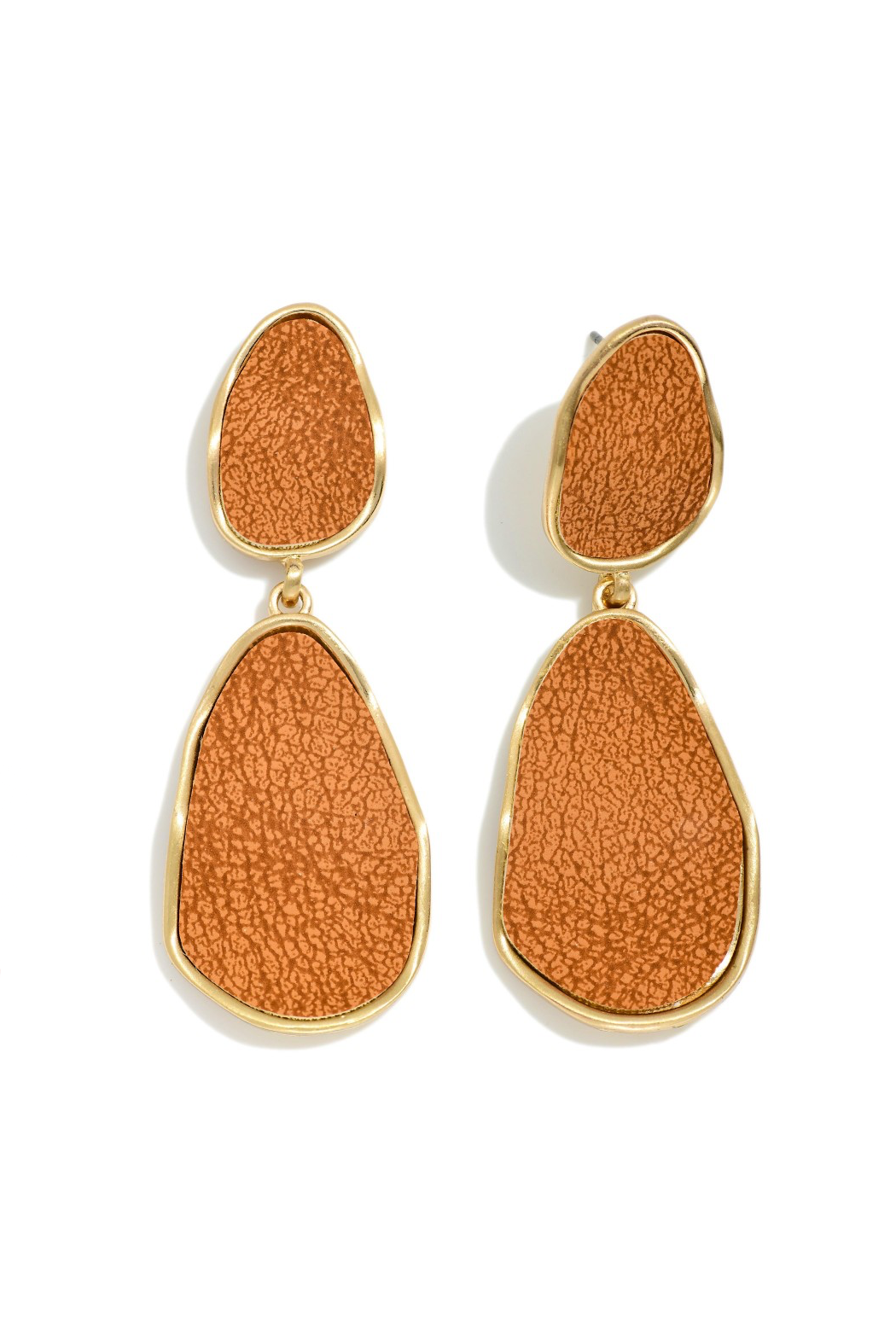 Abstract Textured Leather Earrings