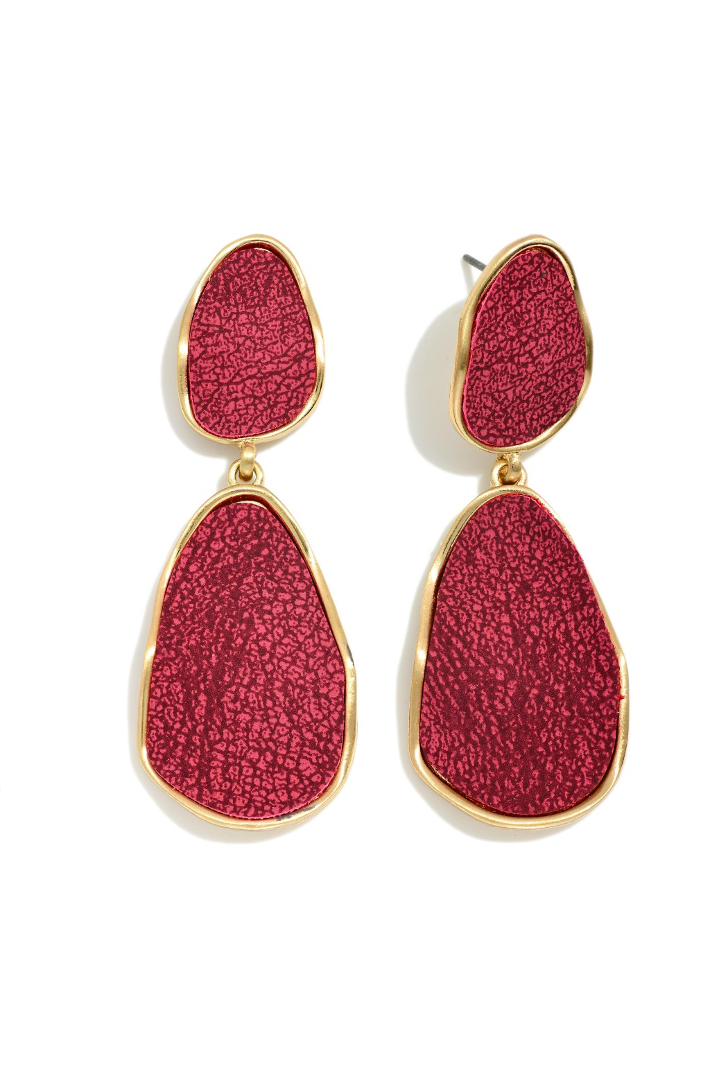 Abstract Textured Leather Earrings