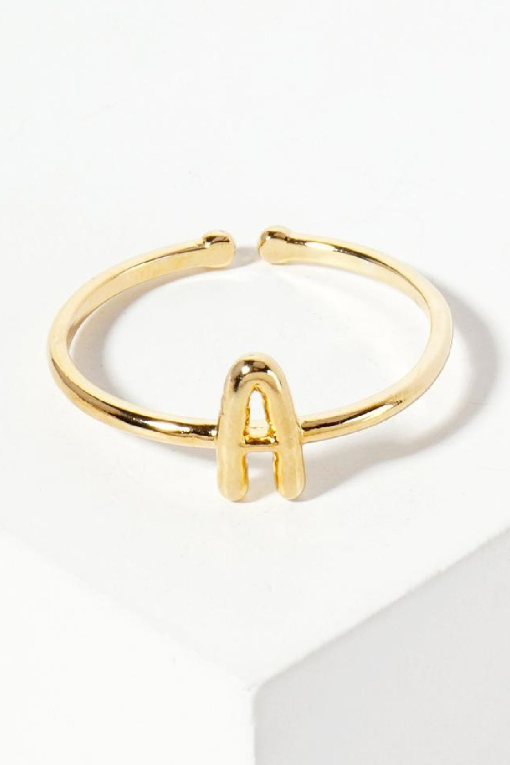 Gold Adjusatble Initial Ring