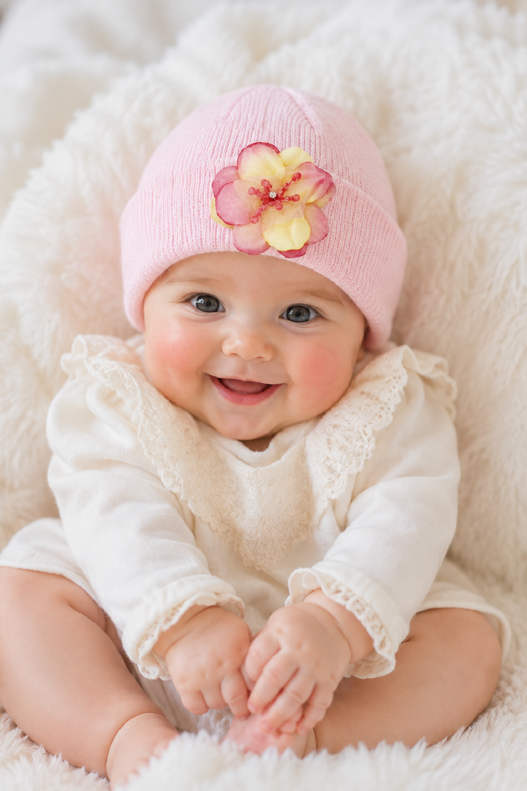 Rosey Pink Baby Beanie