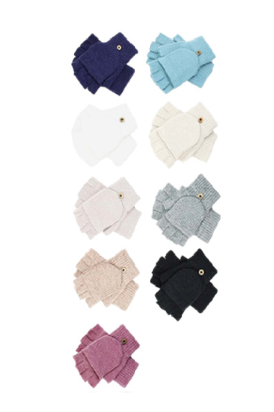 Set of 12 Assorted Fingerless with Cover Gloves
