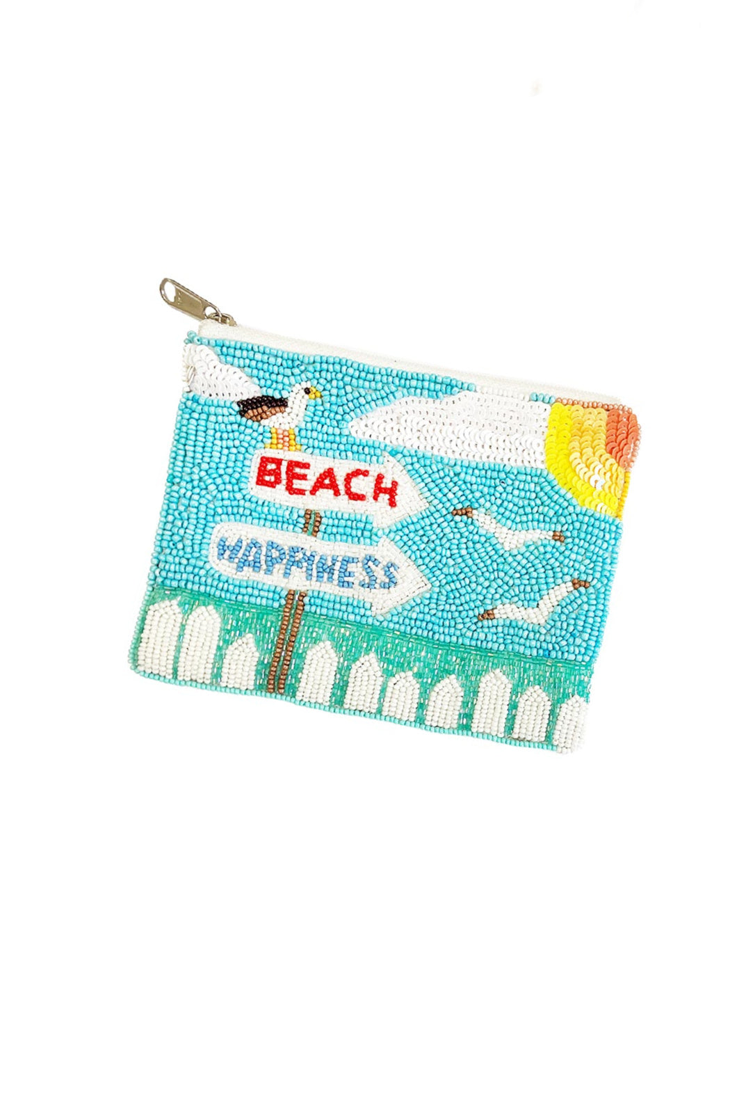 Beach Happiness Beaded Pouch