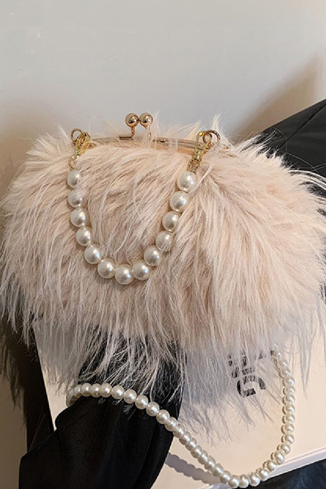 Faux Fur Pearl Bag