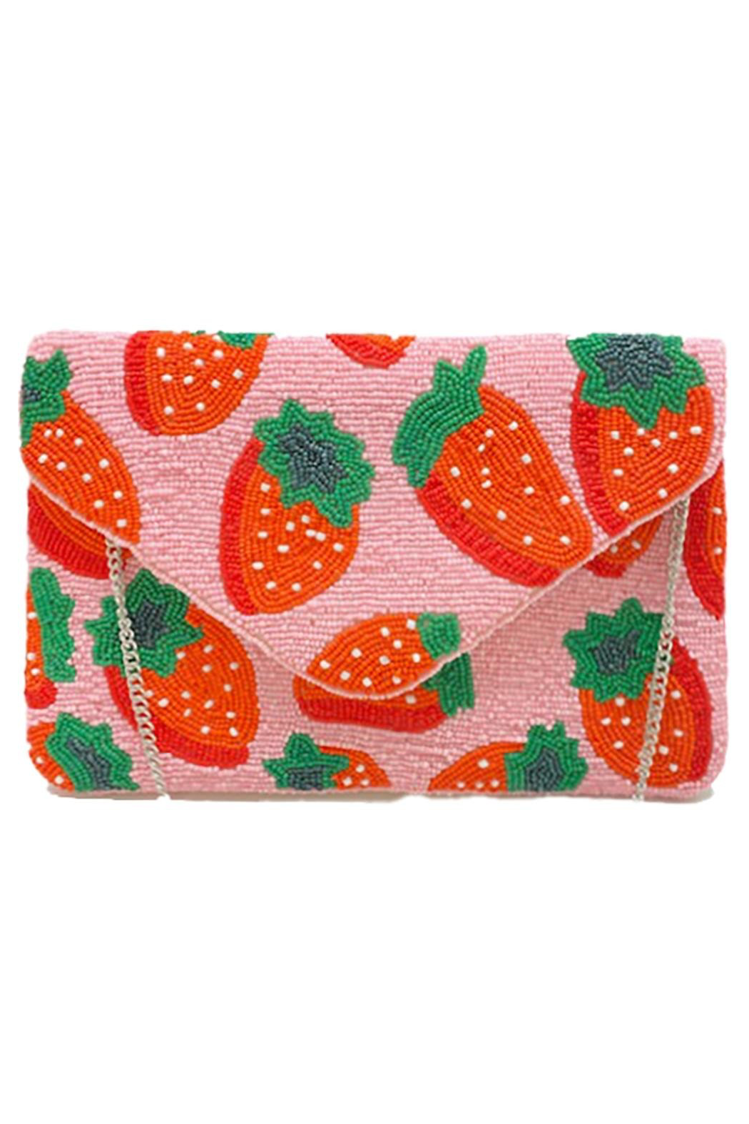 Berry Berry Good Beaded Clutch Crossbody Bag