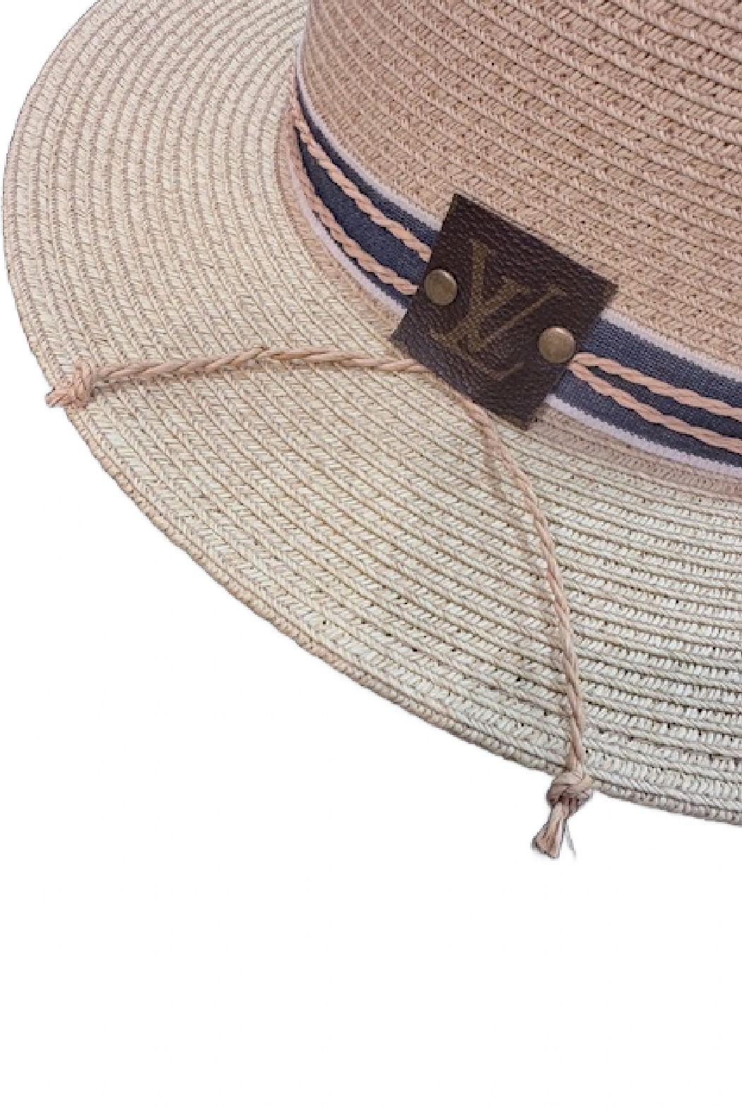 Upcycled Hat Band Straw Panama
