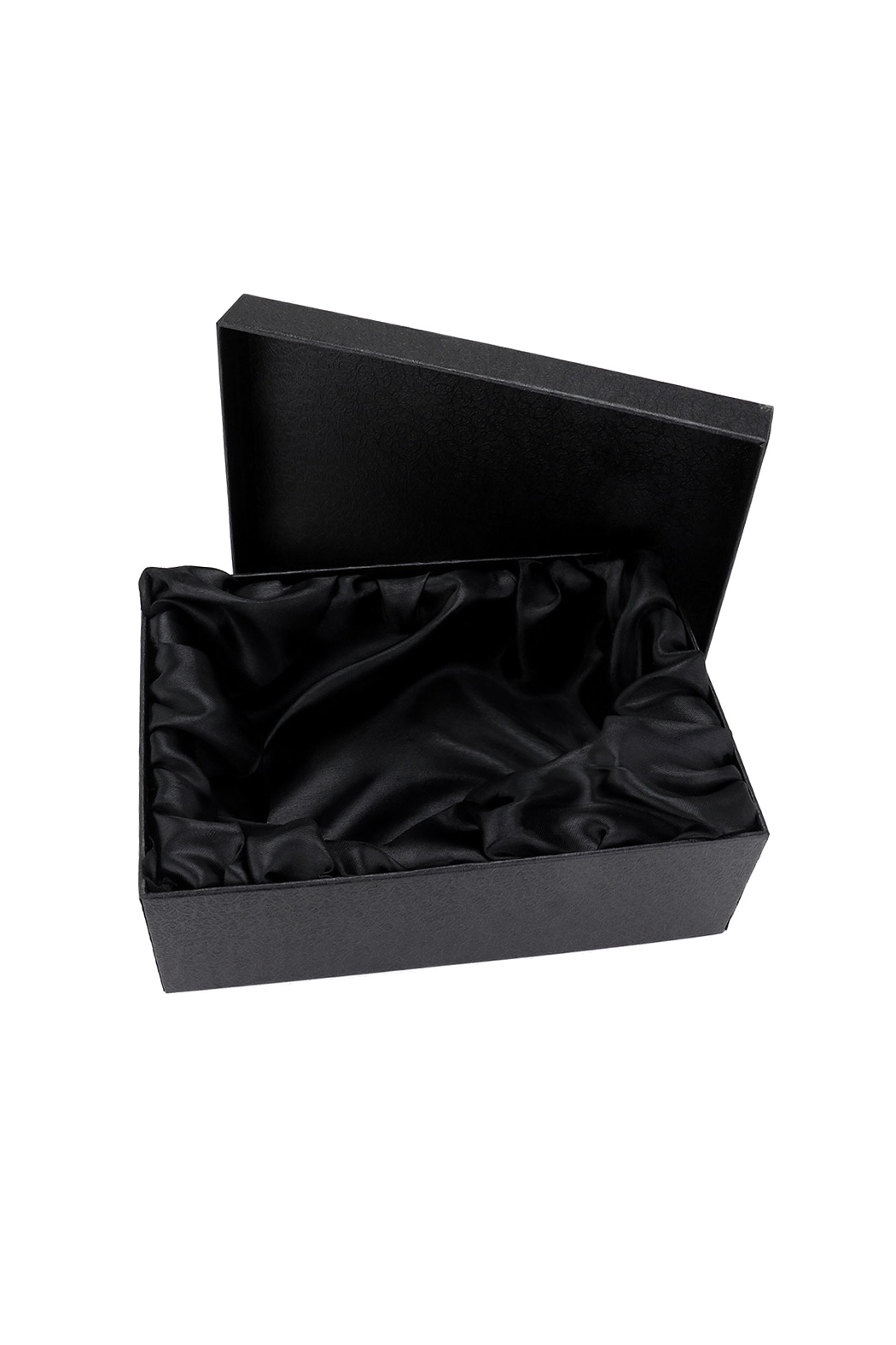 Black presentation box with satin-lined interior