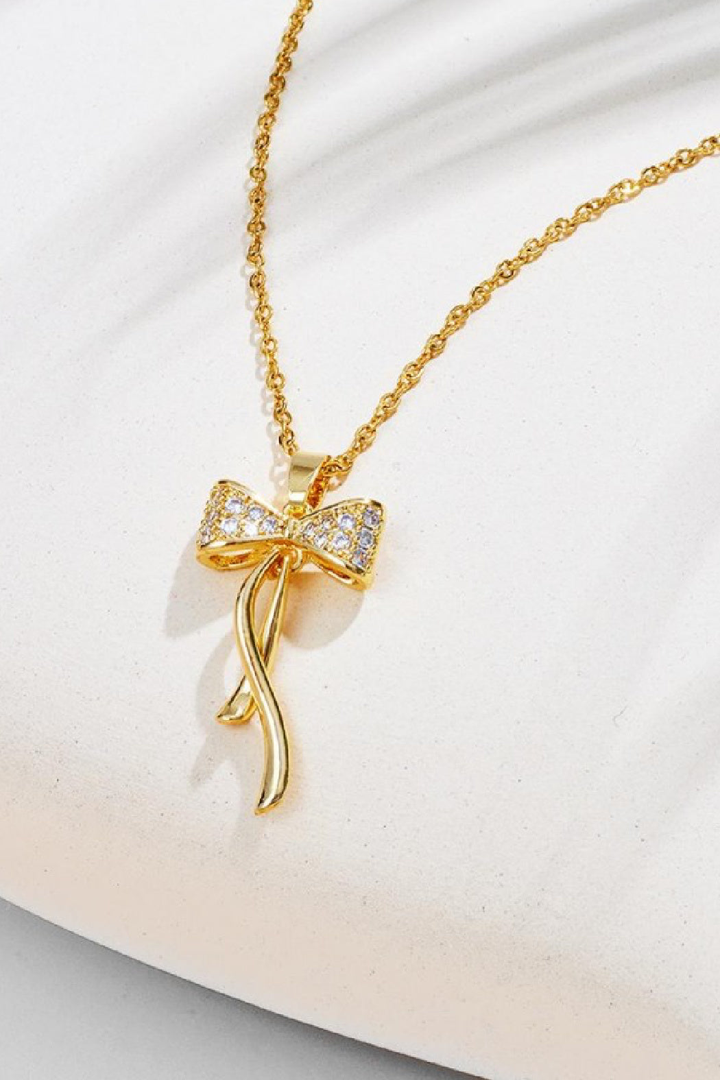 Golden Hour Bow Necklace