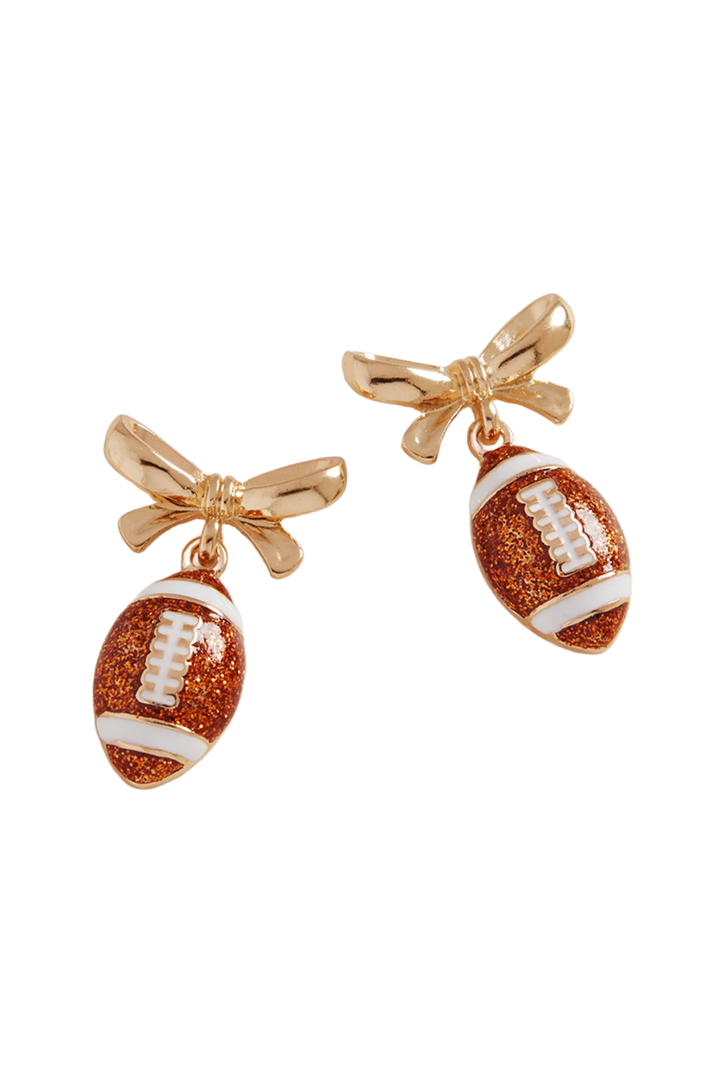 Bow Football Earrings