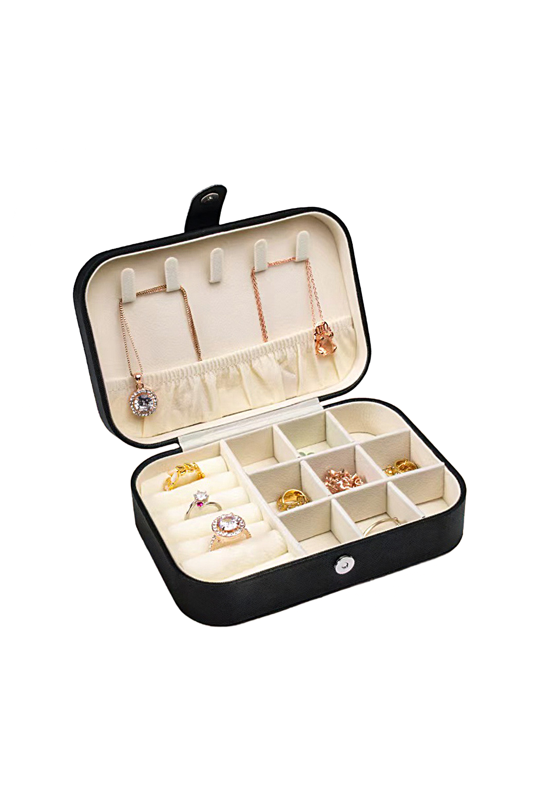 Vegan Leather Travel Jewelry Box