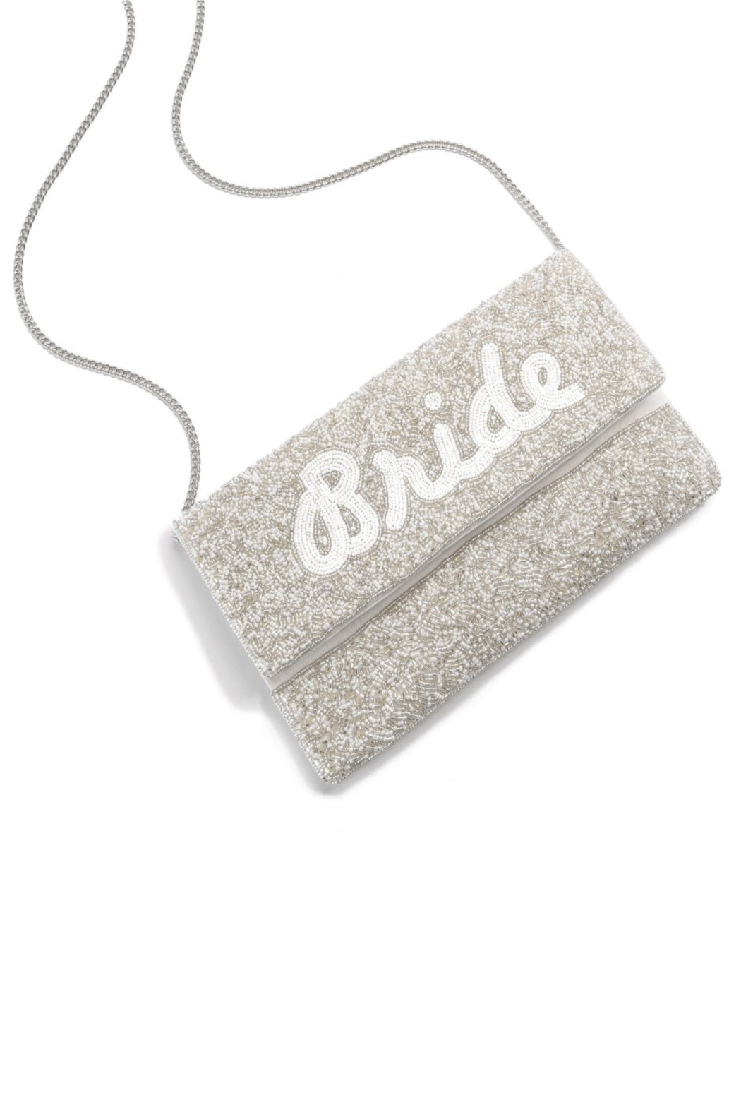 Silver Bead Bride Crossbody Bag