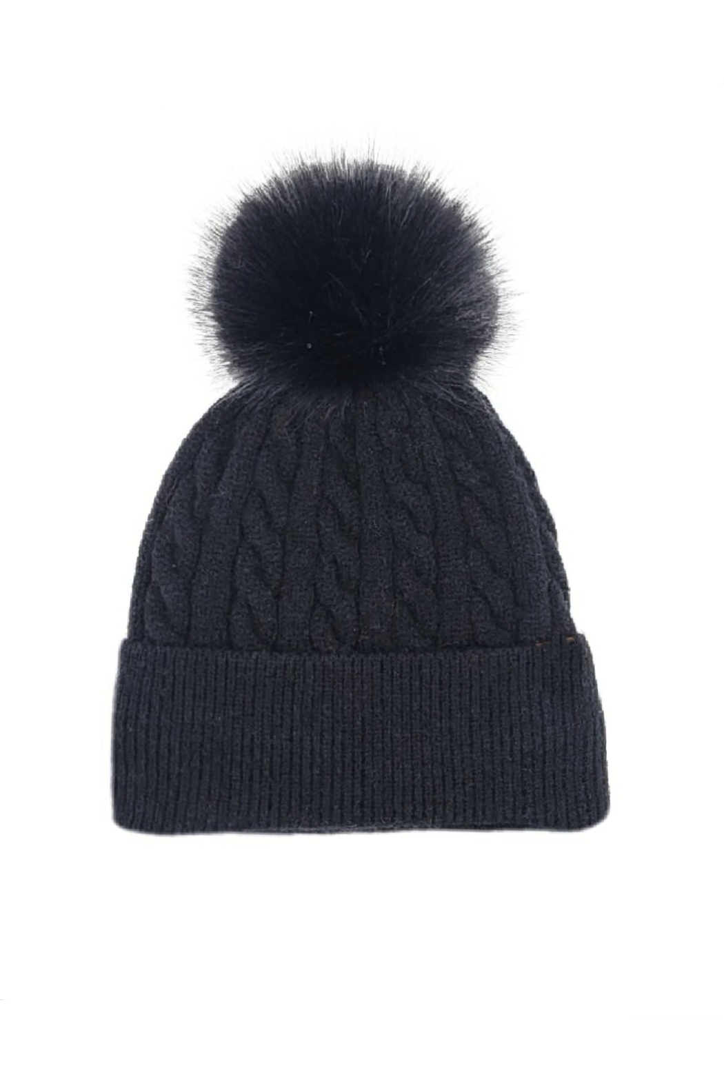Classic Cable Knit Pom Beanie