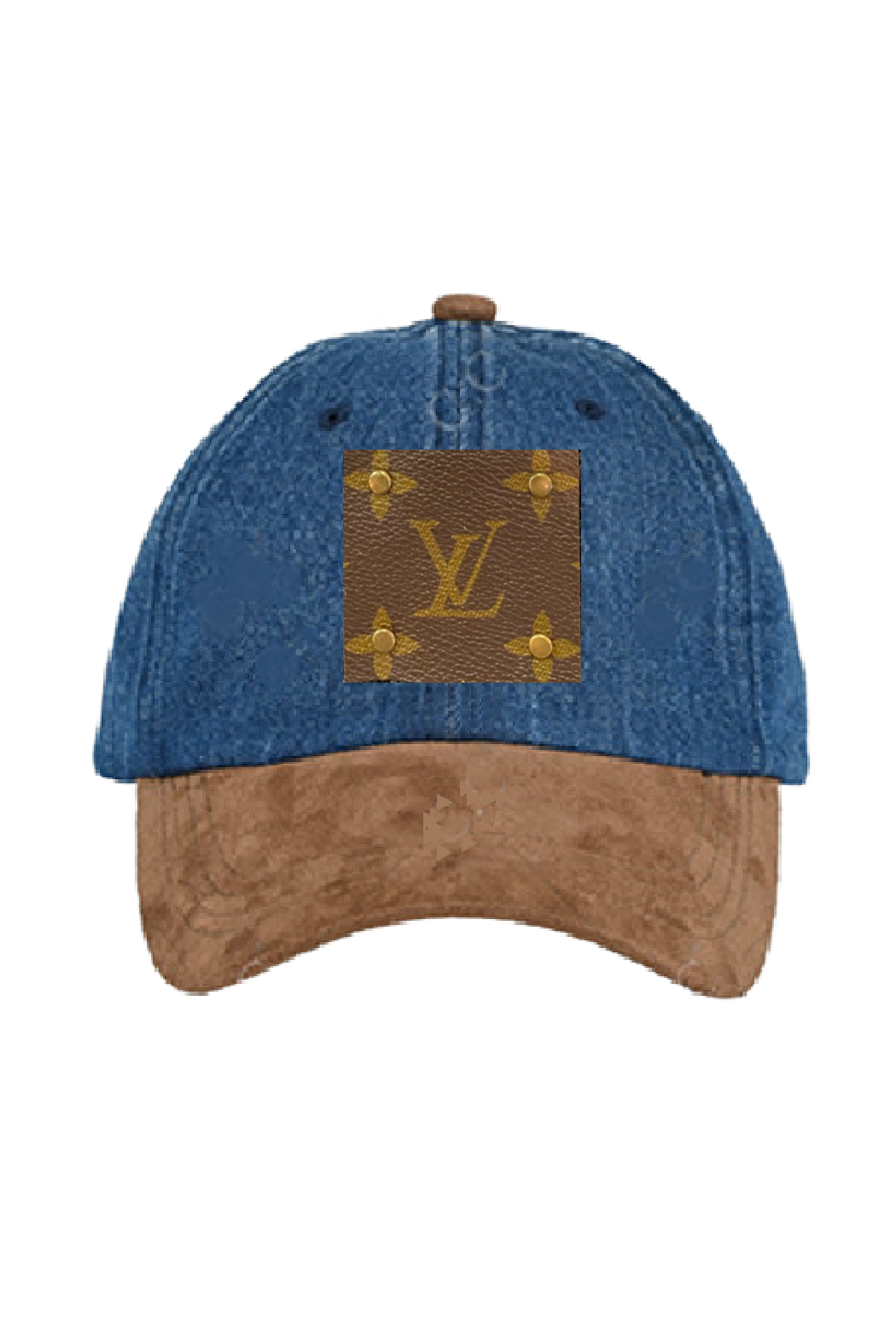 Upcycled Twill and Suede Cap