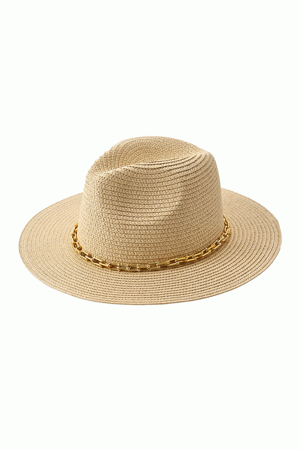 Chained Straw Panama Hat