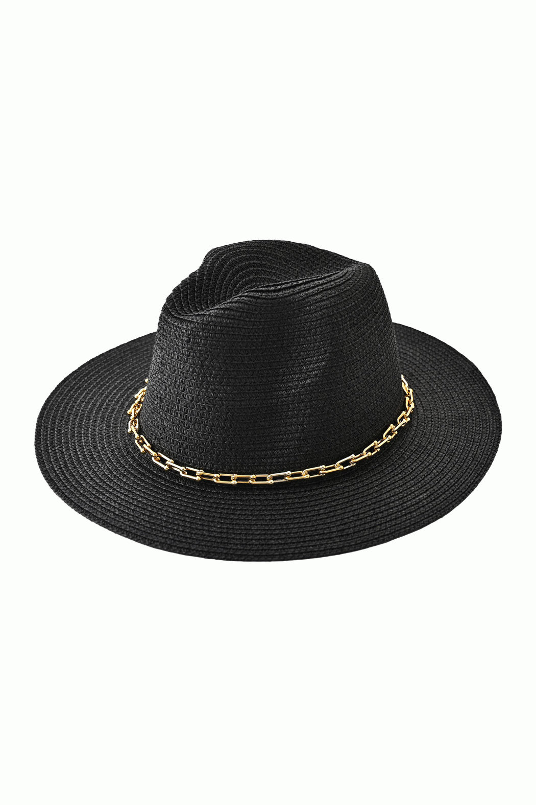 Chained Straw Panama Hat