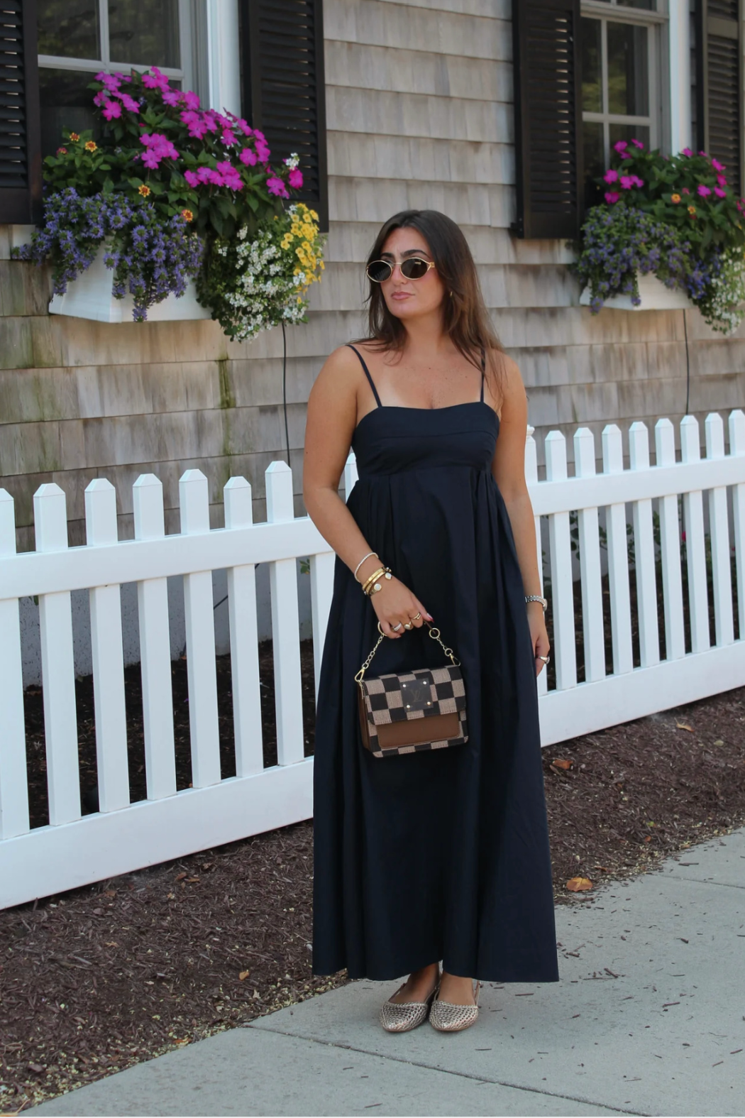 Upcycled Checker Chained Crossbody Bag