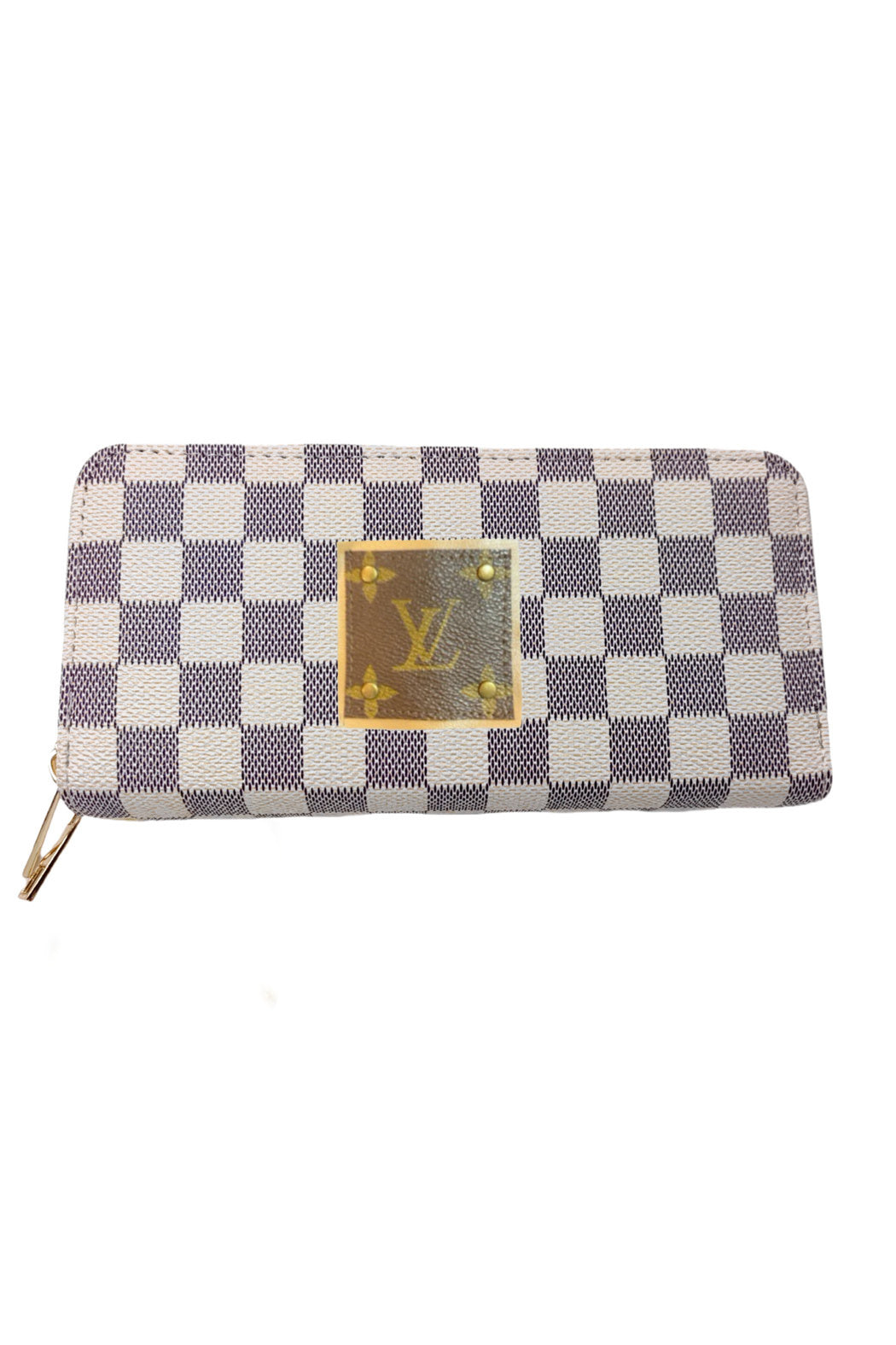 Upcycled Checkered Wallet