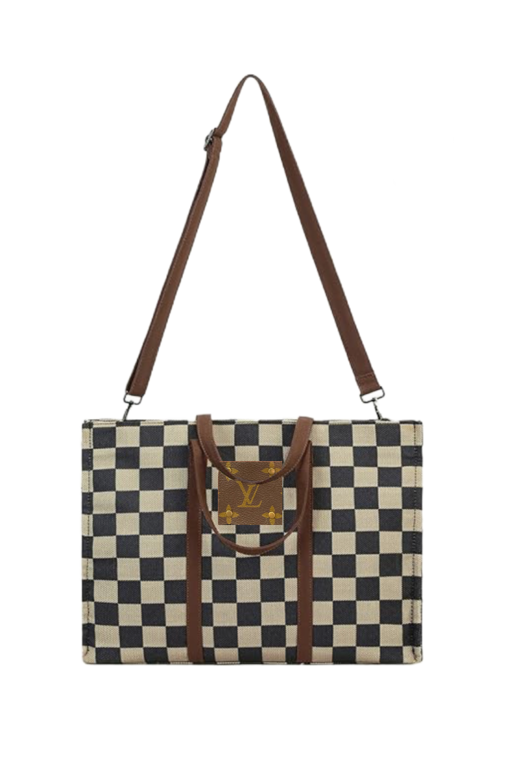 Upcycled Checker Laptop Bag