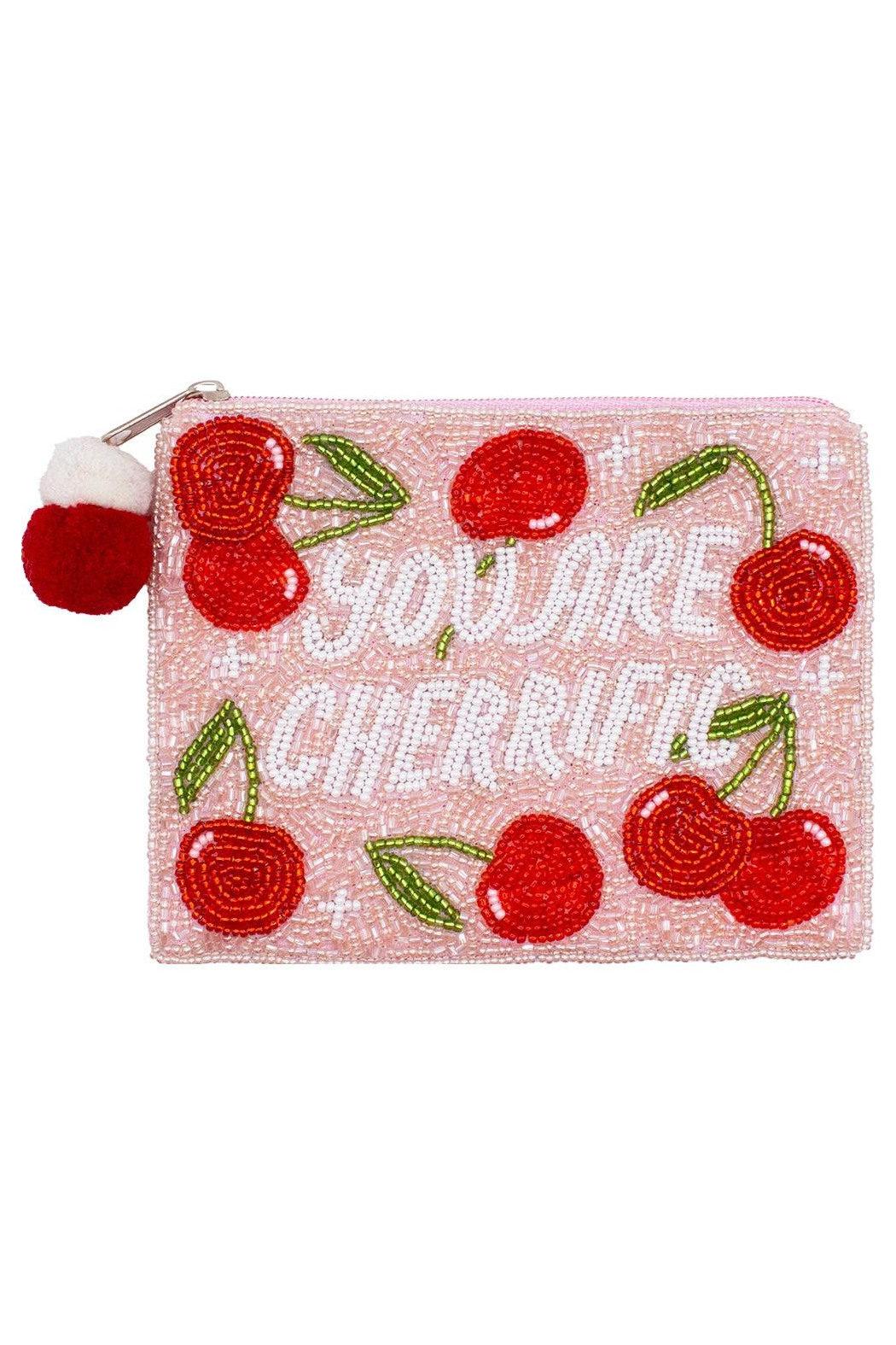 You Are Cherrific Beaded Pouch