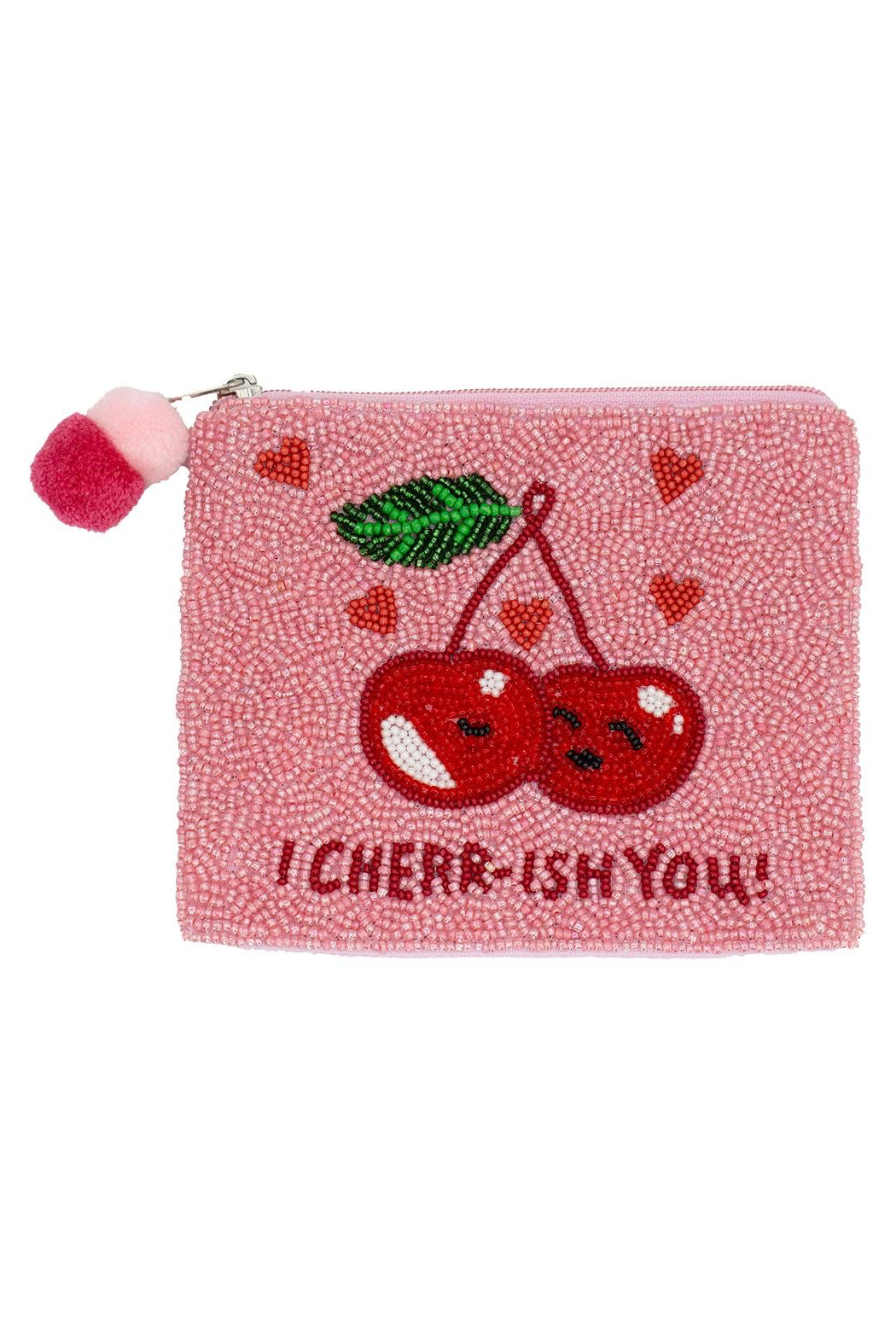 Cherr-ish You Beaded Pouch