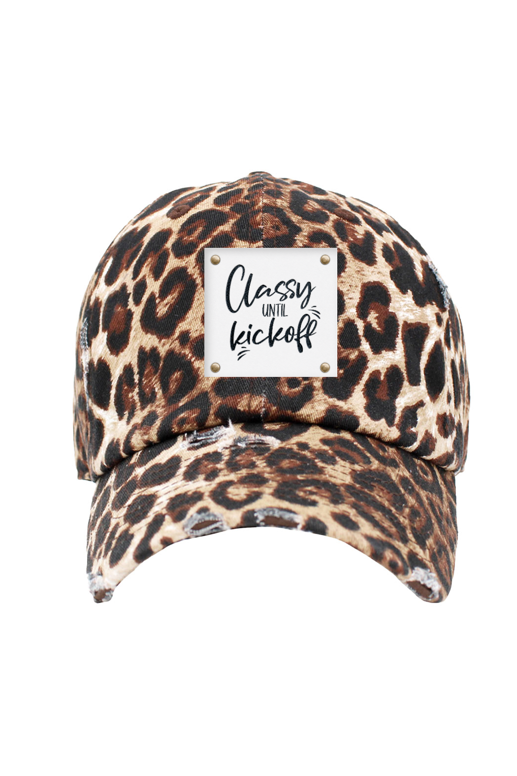 Football Classy Until Kickoff Distressed Cap