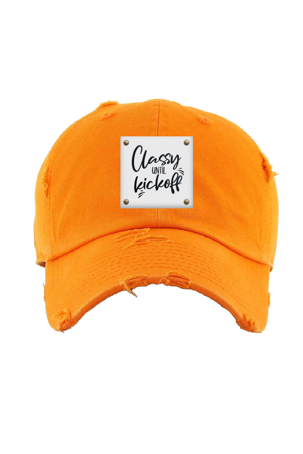Football Classy Until Kickoff Distressed Cap