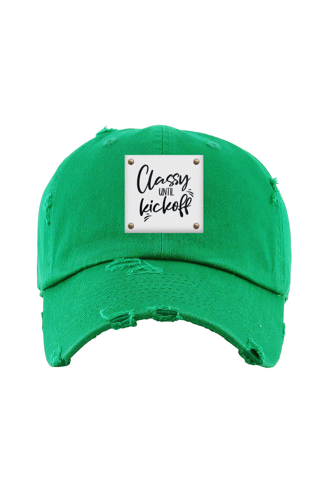 Football Classy Until Kickoff Distressed Cap