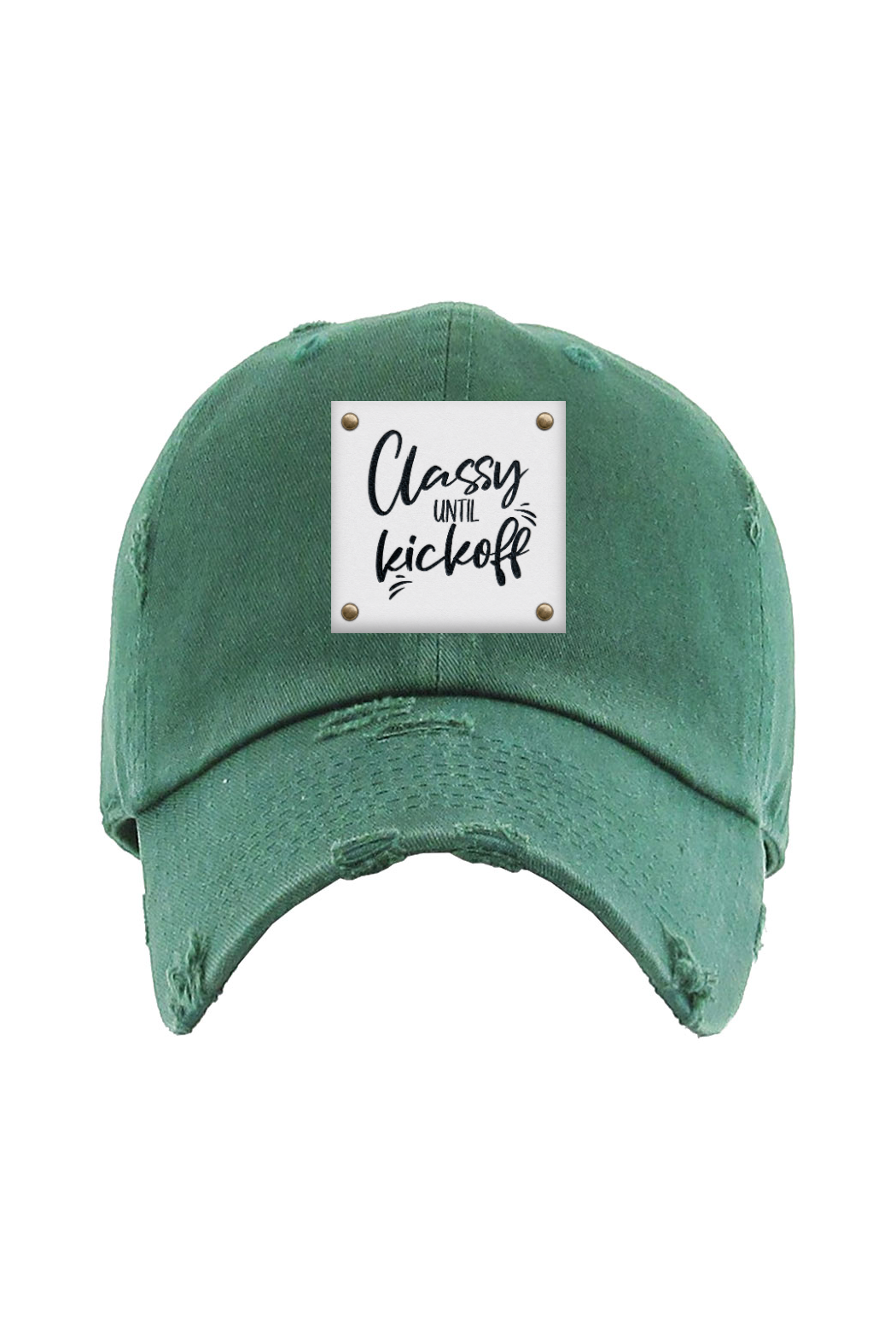 Football Classy Until Kickoff Distressed Cap