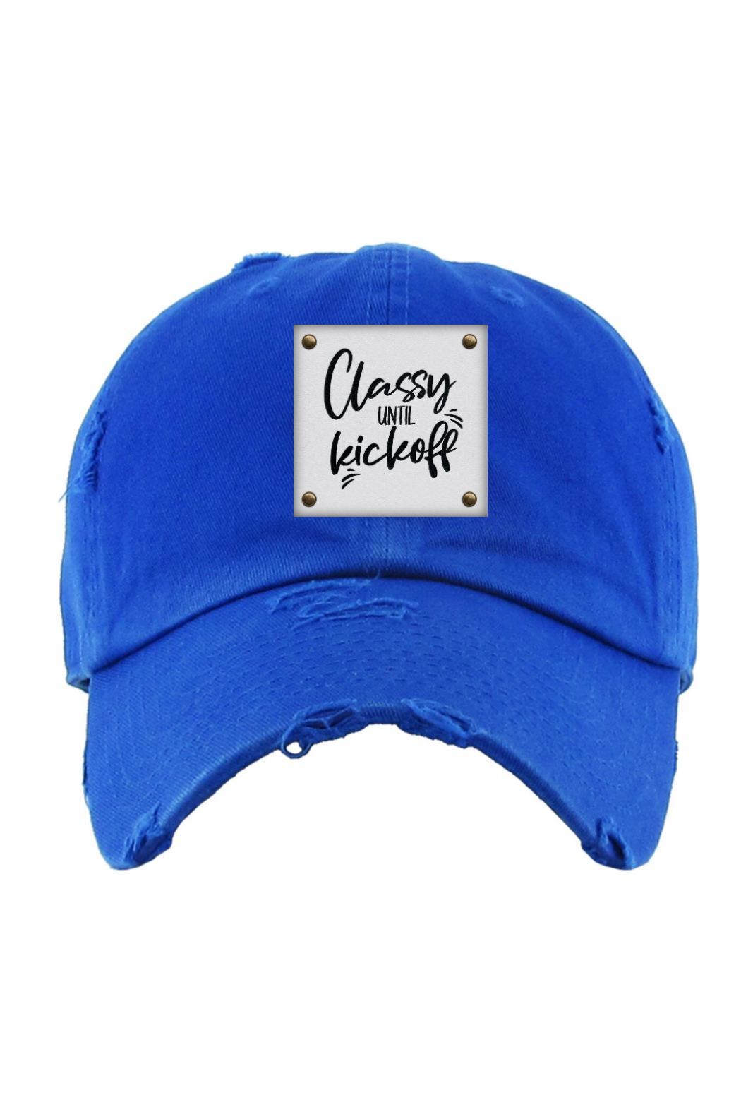 Football Classy Until Kickoff Distressed Cap