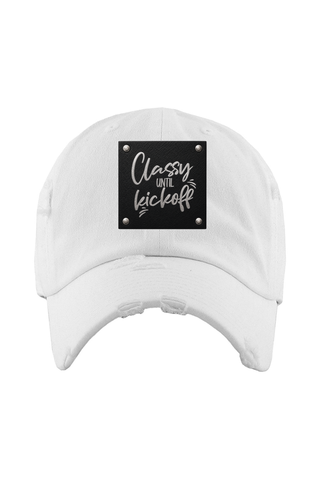 Football Classy Until Kickoff Distressed Cap