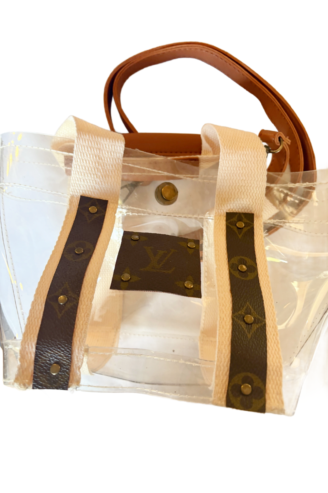 One-of-a-Kind Upcycled Clear Canvas Bag