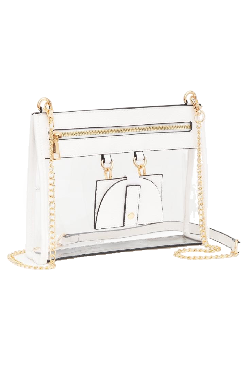 Exterior Pouch & Sunglasses Holder Transparent Crossbody