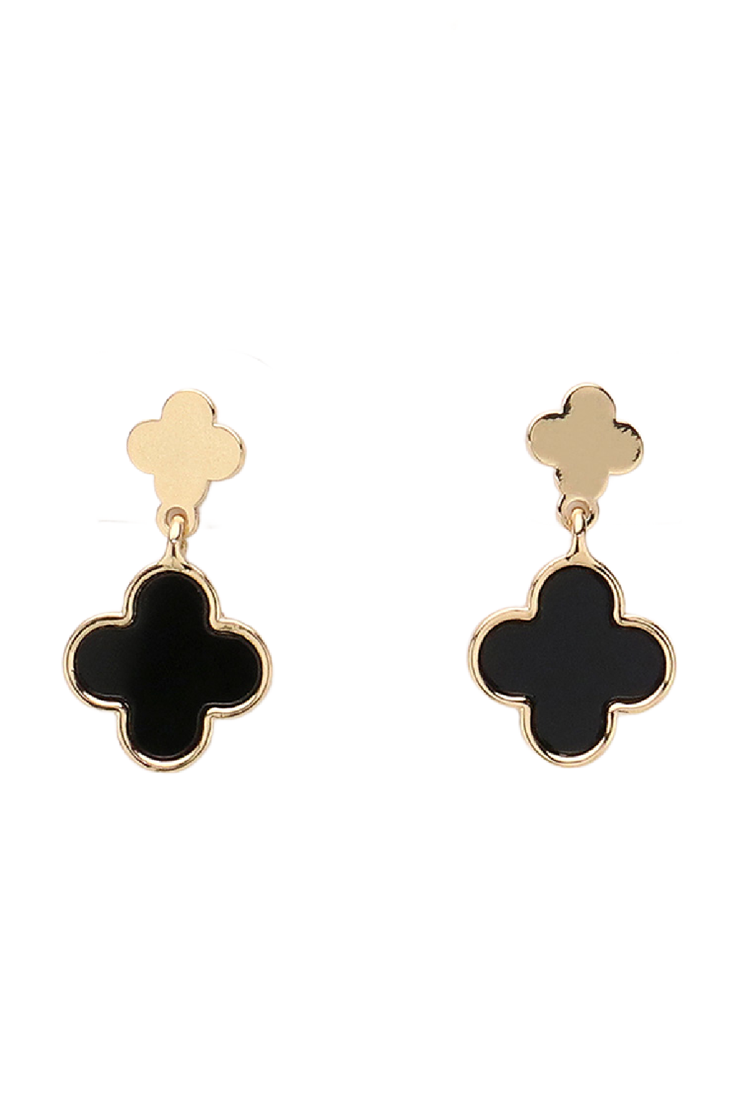 Double Mother of Pearl Clover Earrings