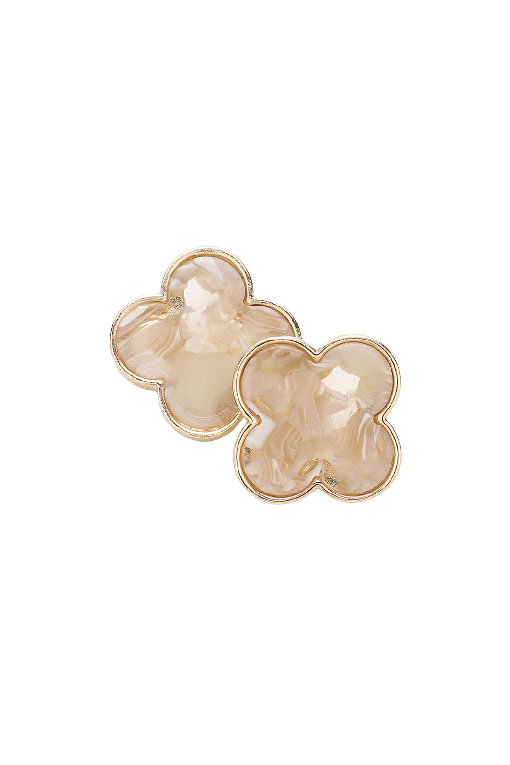 Resin Clover Stud Earrings