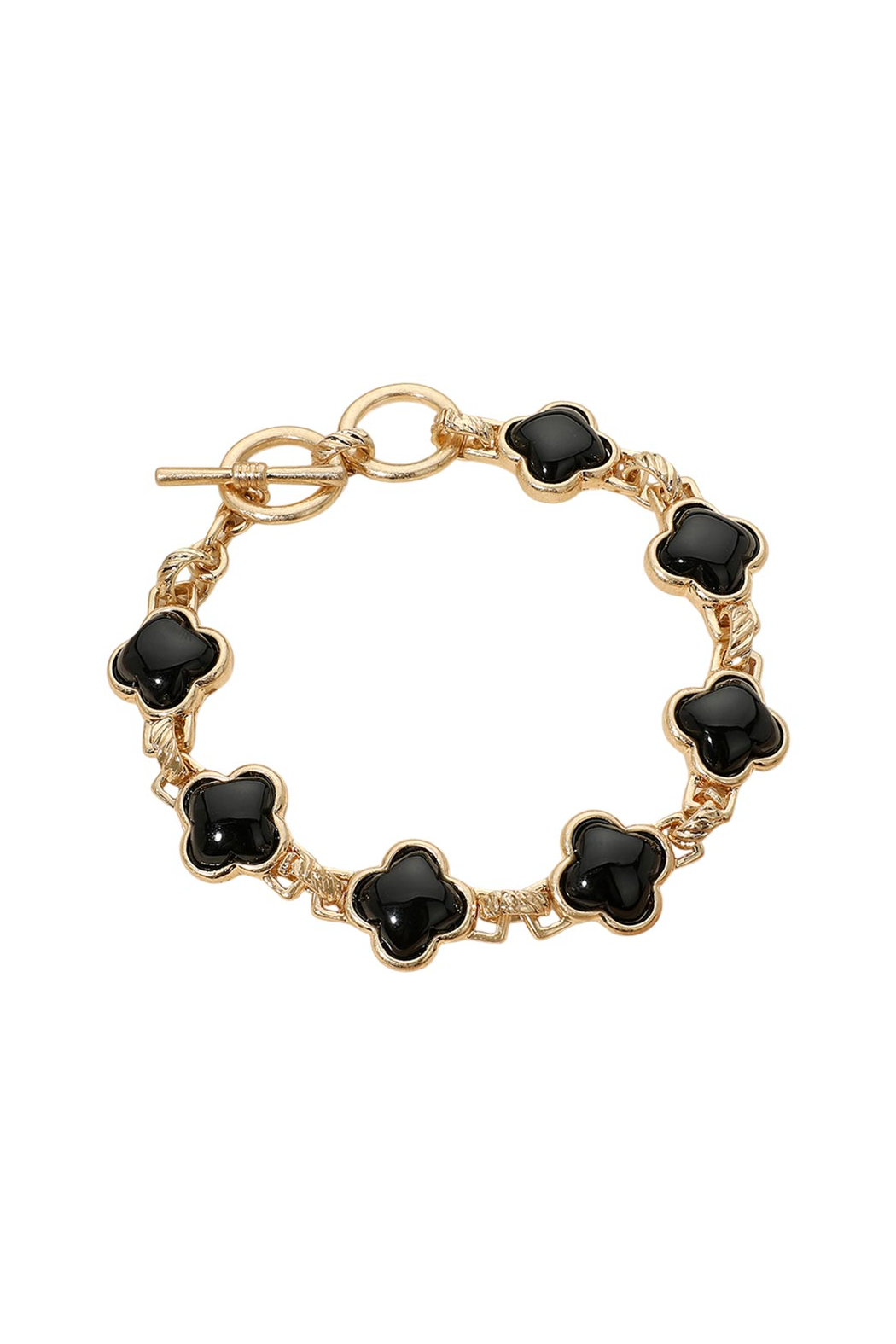 Resin Clover Toggle Bracelet