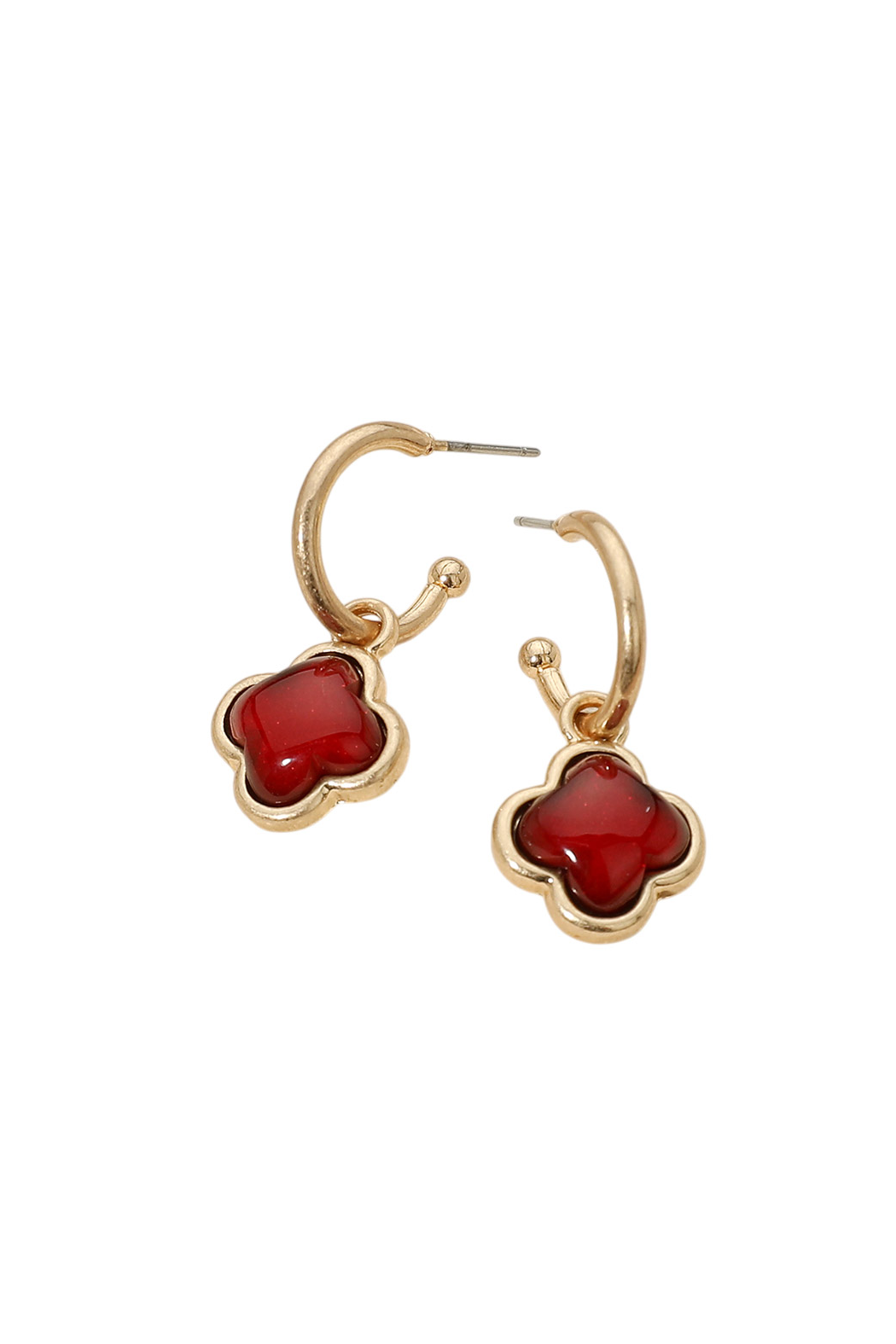 Resin Clover Earrings