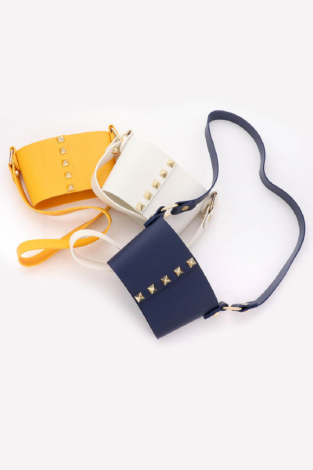 Studded Vegan Leather Cup Holder